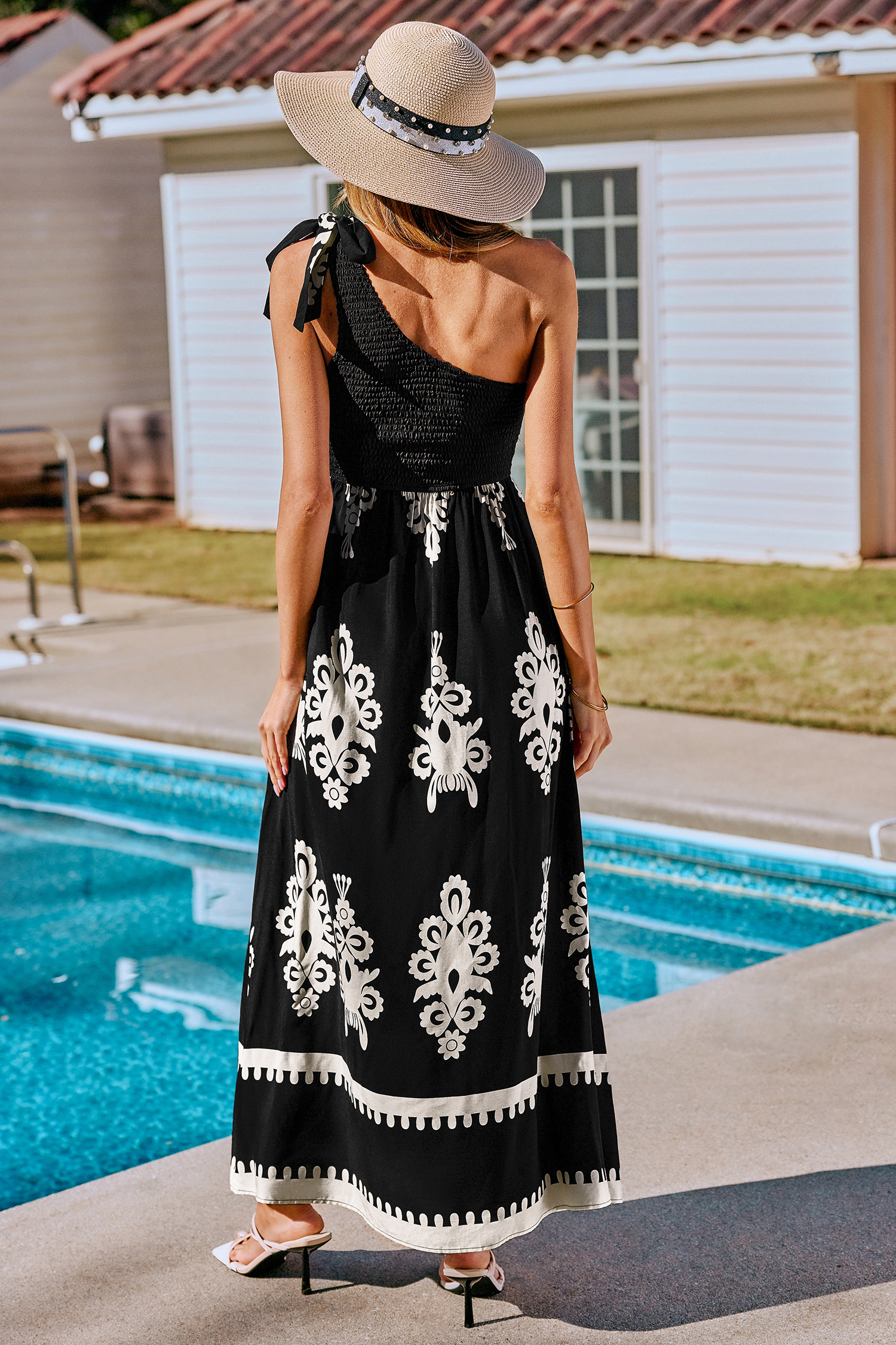 Cupshe Show Some Love Ornate Maxi Dress In Black