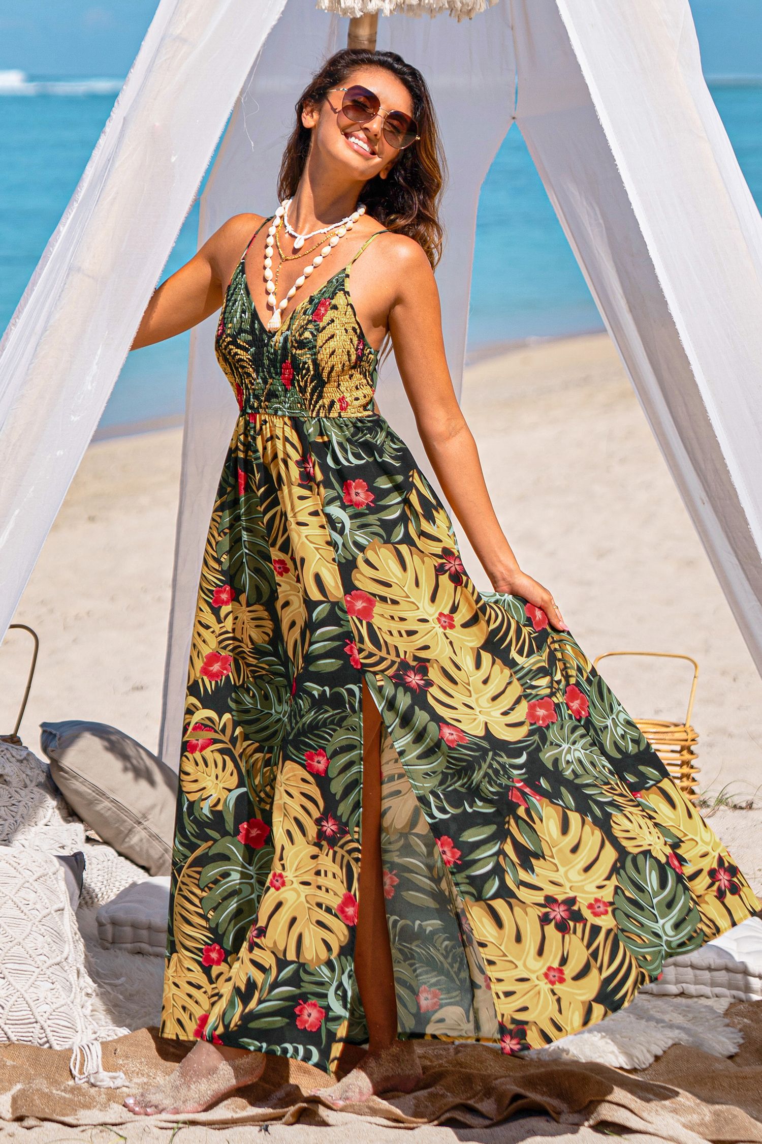 Vestido largo tropical Seaside Story