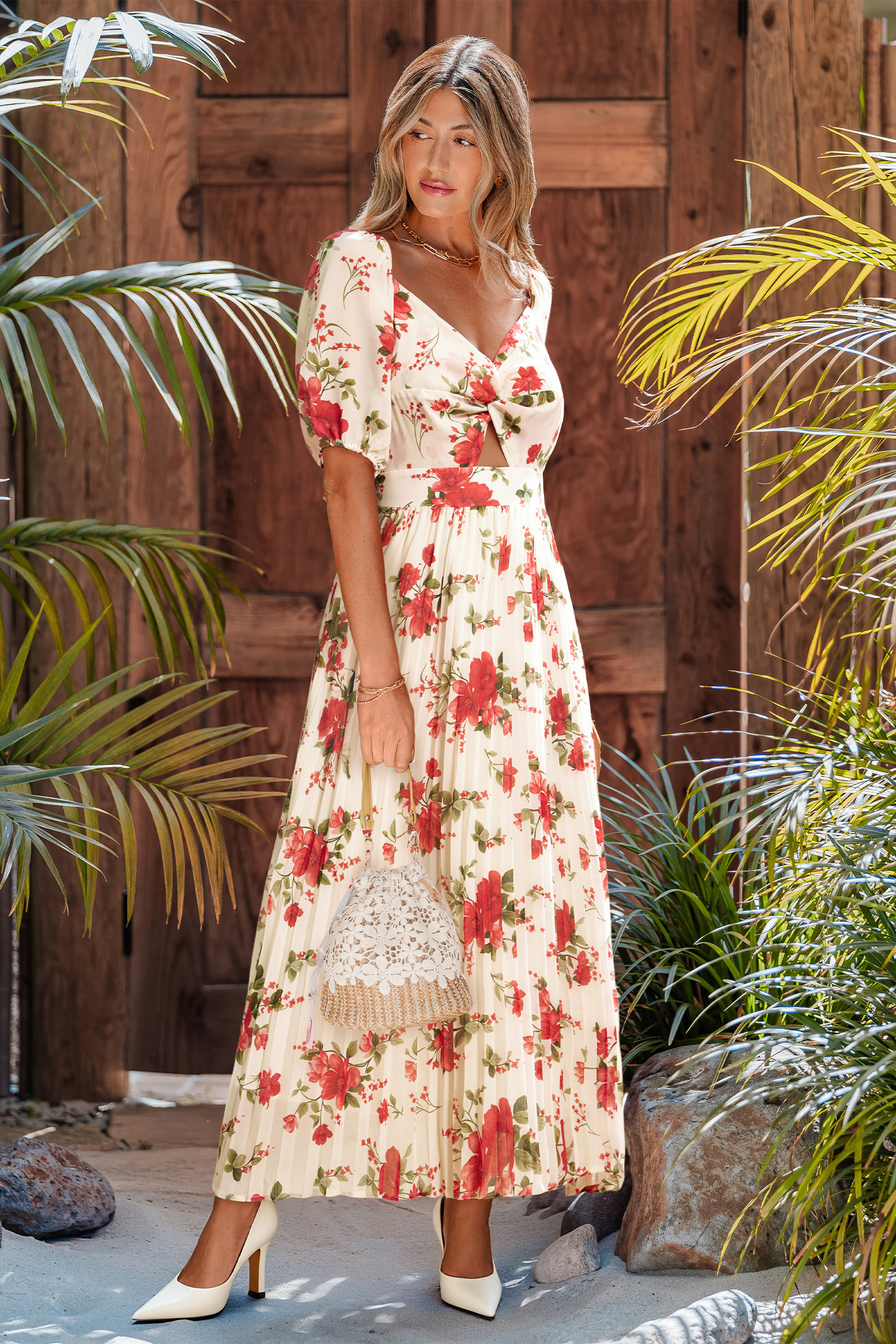 Cupshe Meant To Be Floral Midi Dress