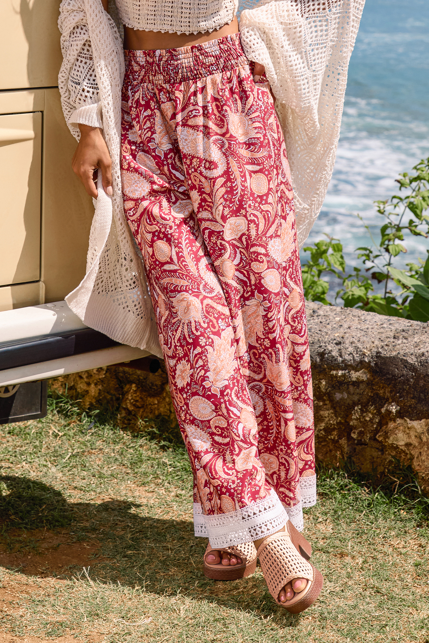 Cupshe Wildflower Ways Paisley Pants In Multi