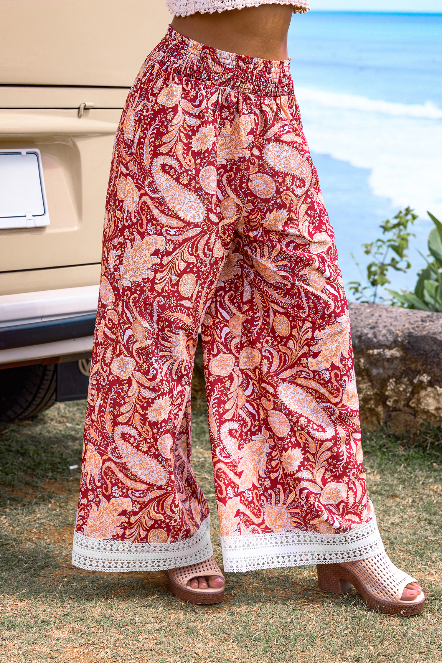 Cupshe Wildflower Ways Paisley Pants In Multi