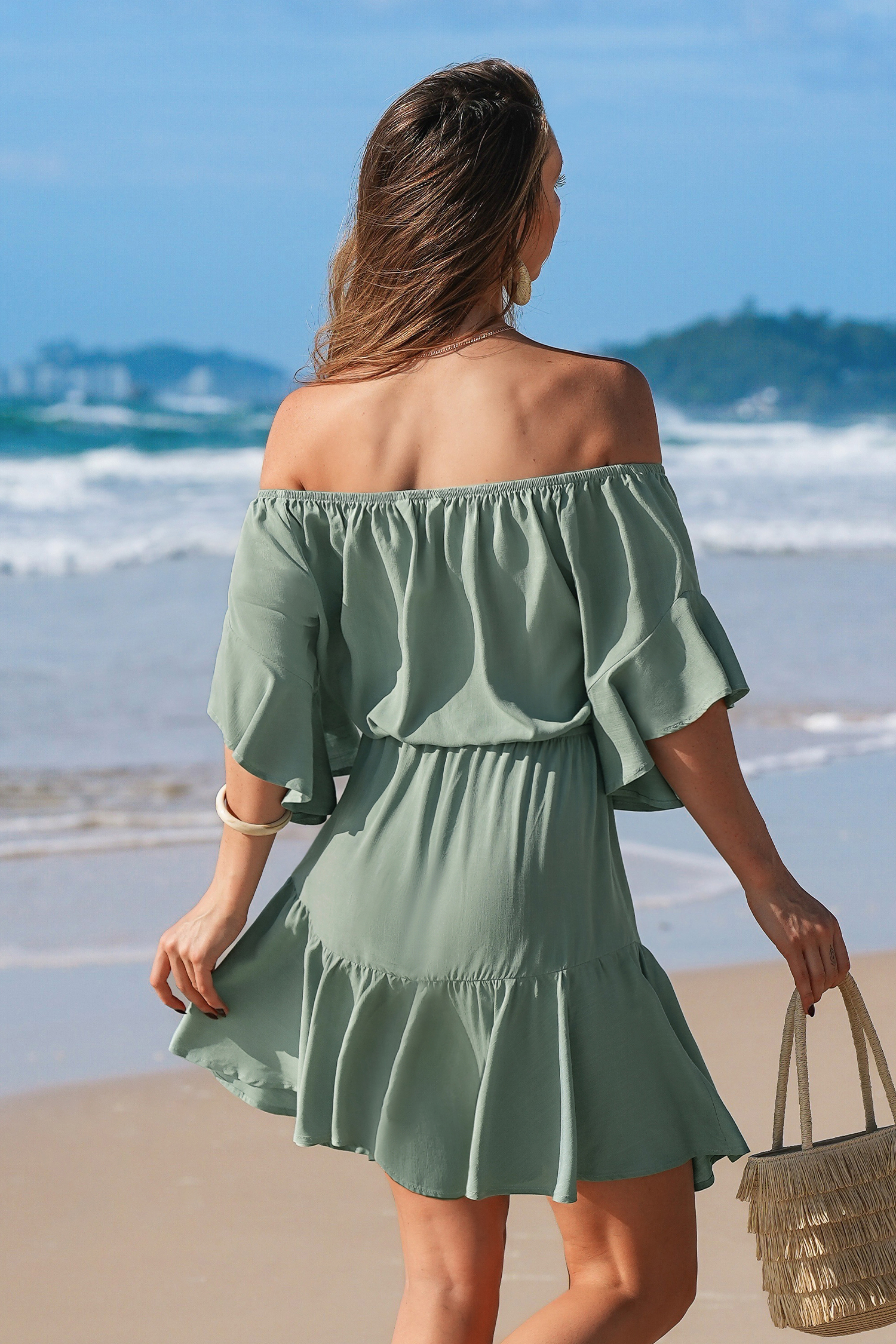 Vestido mini verde Evergreen Charm
