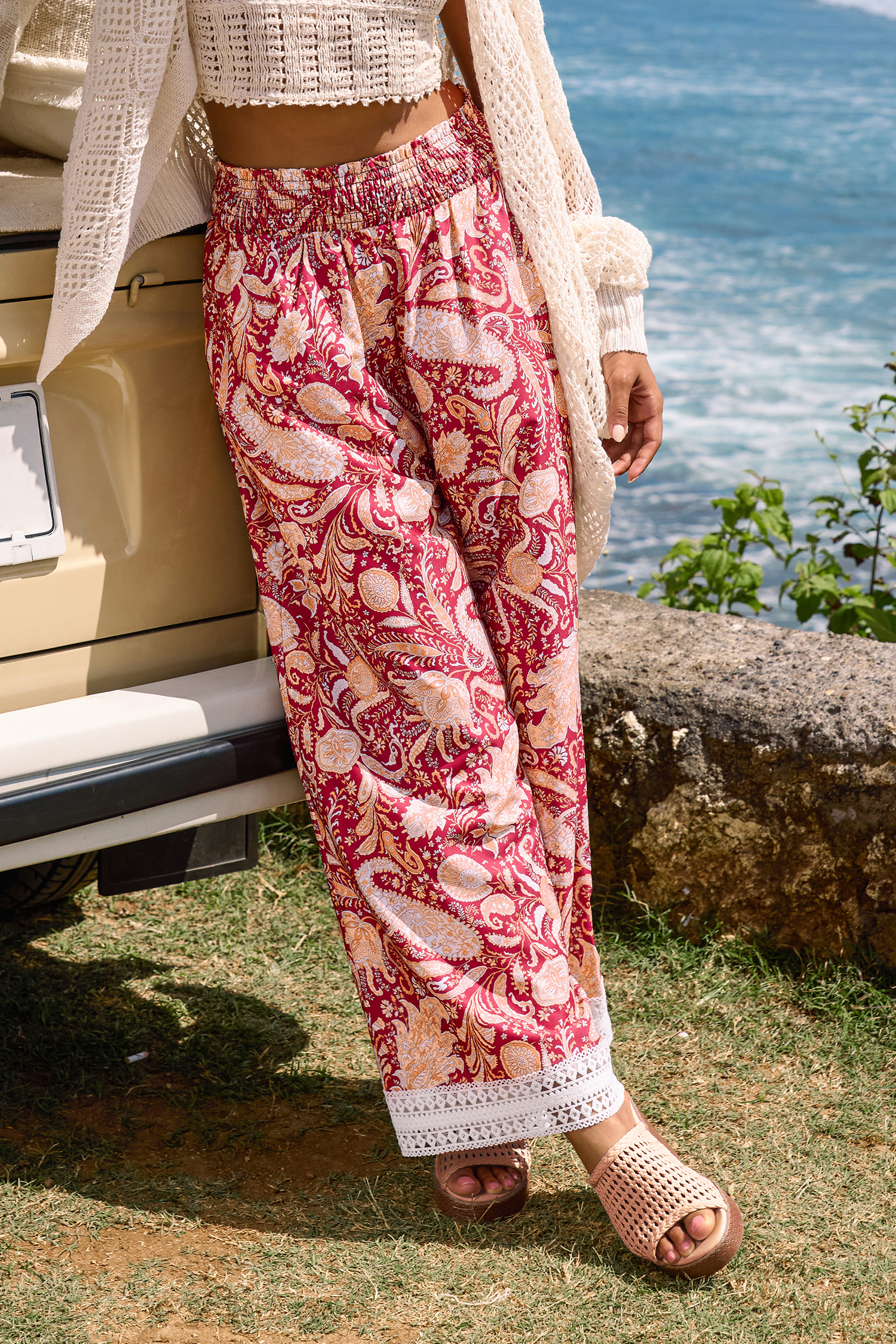 Cupshe Wildflower Ways Paisley Pants In Multi