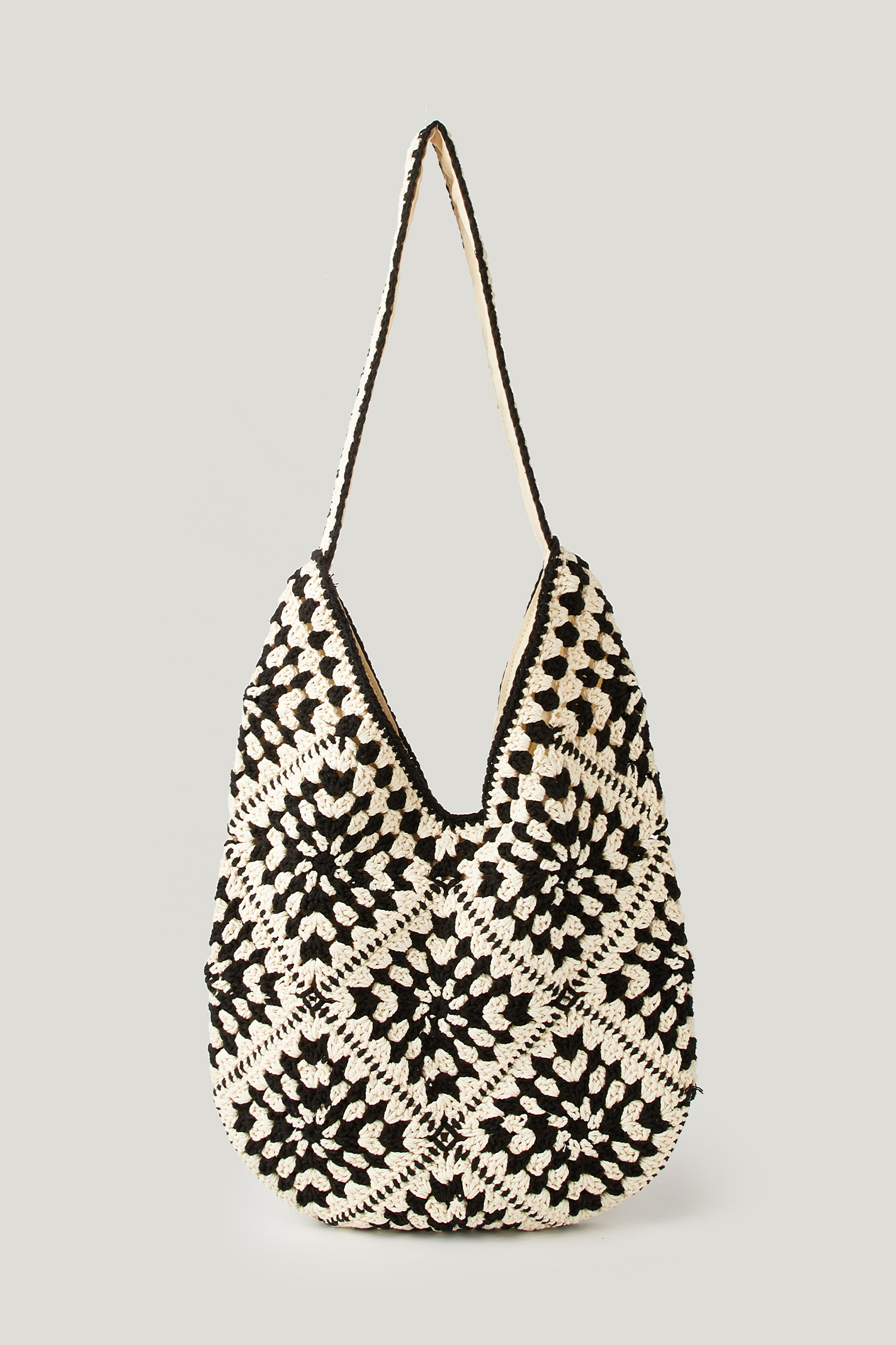 Retro Bloom Crochet Shoulder Bag