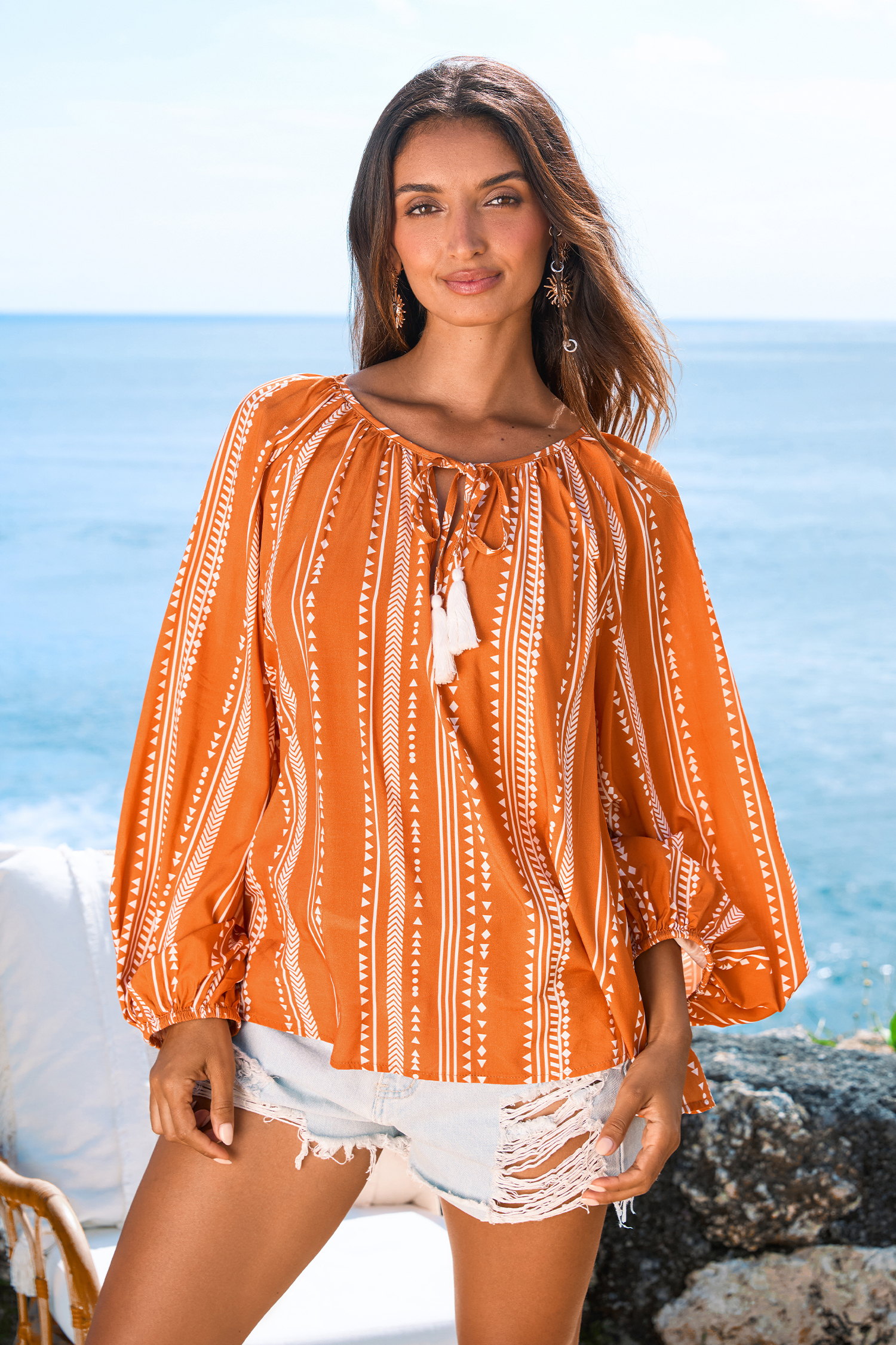 Cupshe Sunset Nomad Orange Top