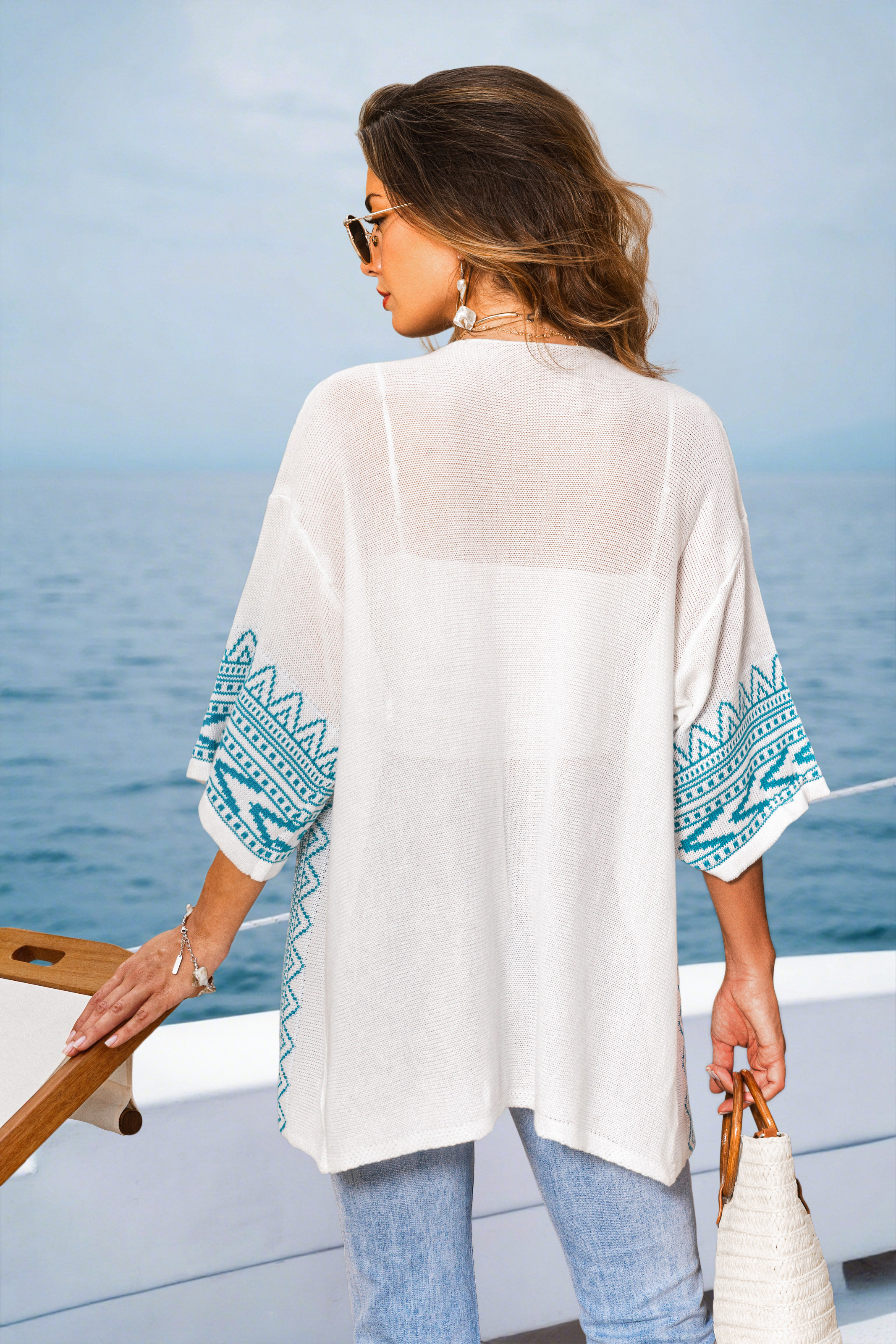 Cupshe Arctic Echo Geo Cardigan