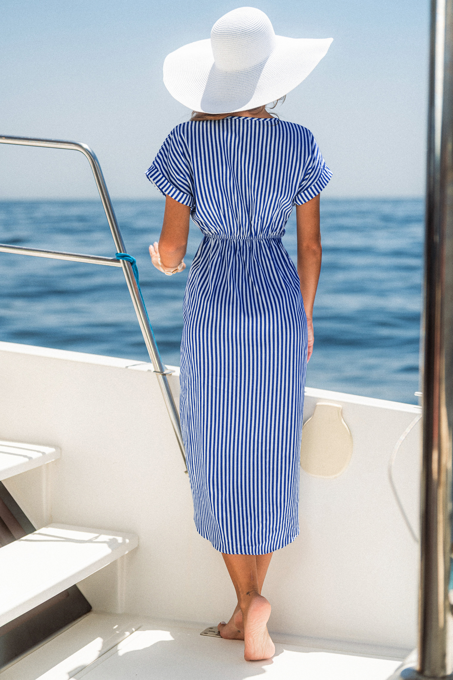 Cupshe No Looking Back Striped Maxi Dress In Multi