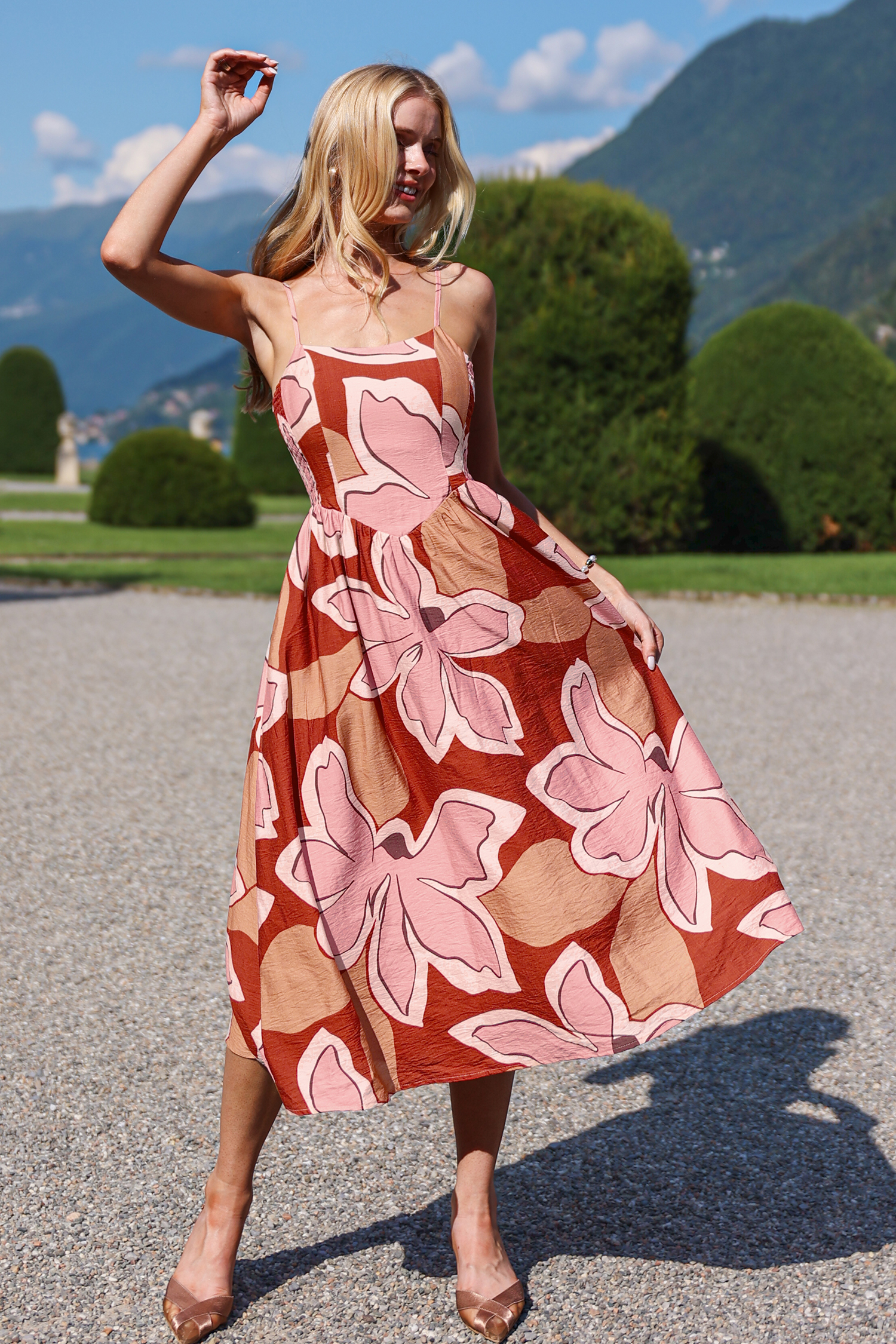 Cupshe Soft Sunshine Floral Midi Dress In Multi