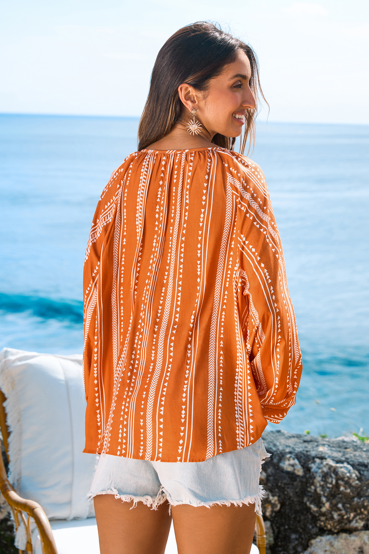 Cupshe Sunset Nomad Orange Top