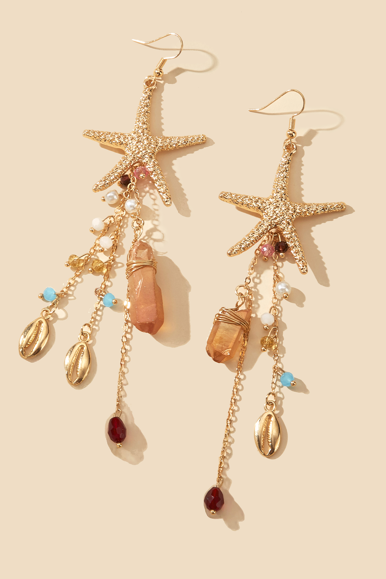 Starry Shores Gold-Tone Earrings