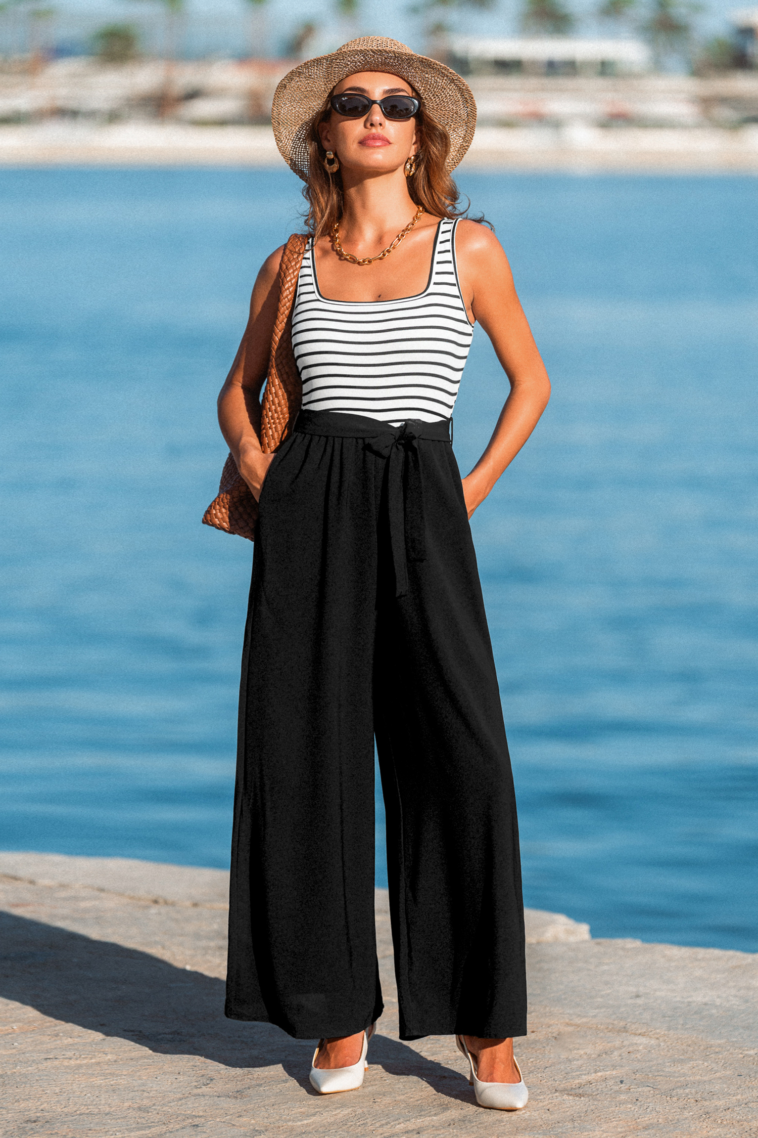 In Formation Striped Jumpsuit