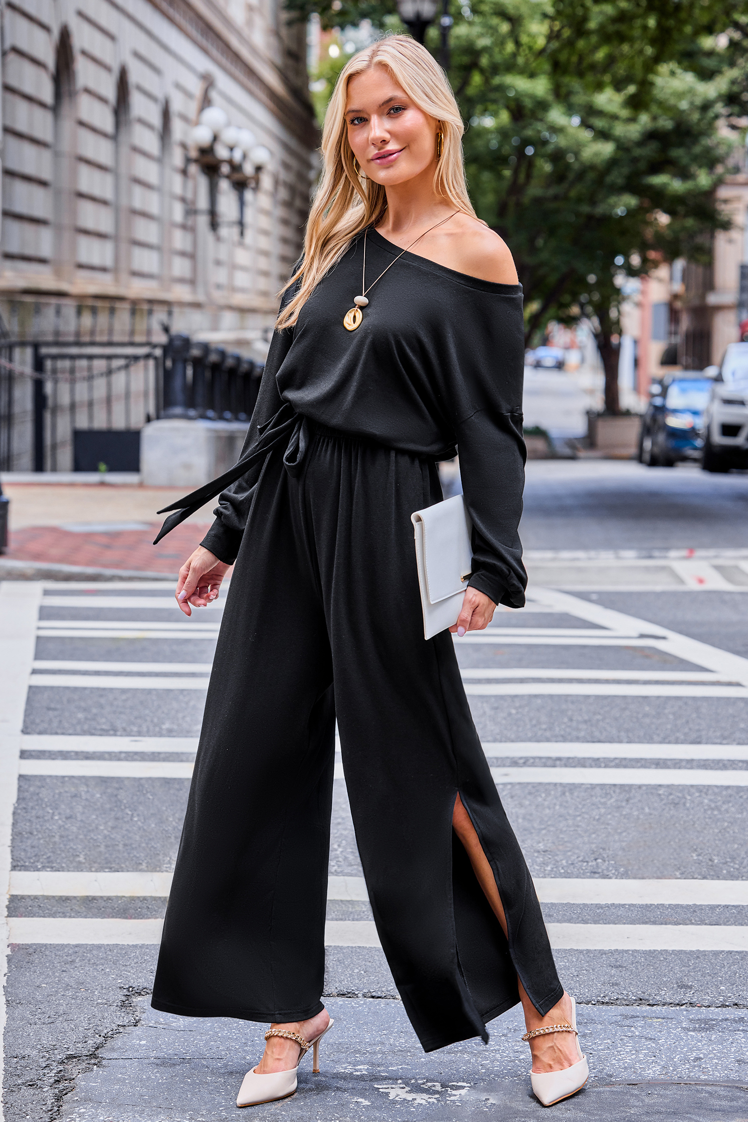 Kalm en beheerst zwart jumpsuit