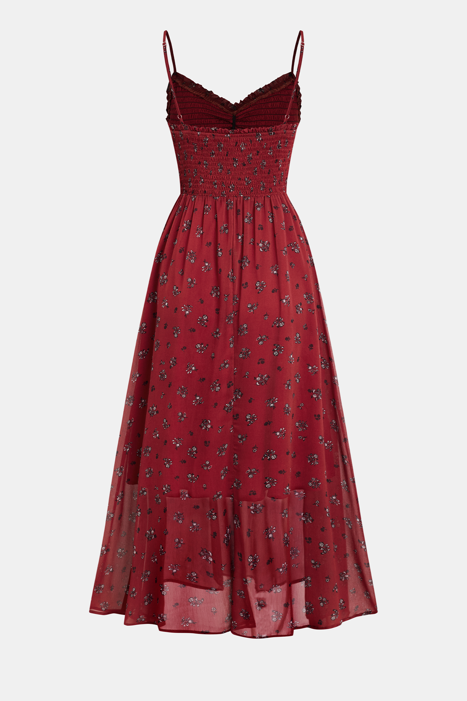 Cupshe X Renee & Elisha Herbert Cabernet Maxi Dress In Burgundy