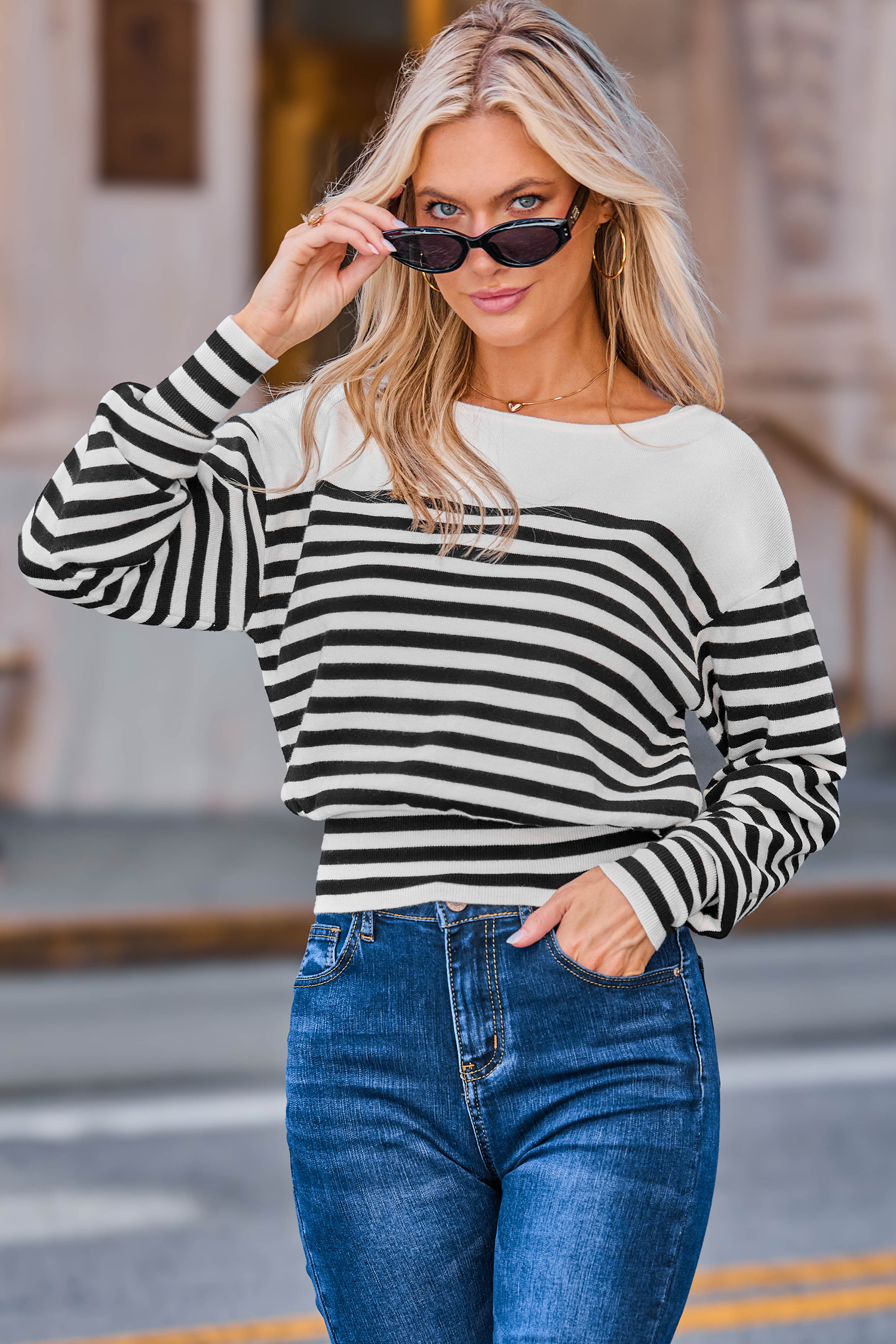 Cupshe Comfy & Cute Striped Sweater In Multi