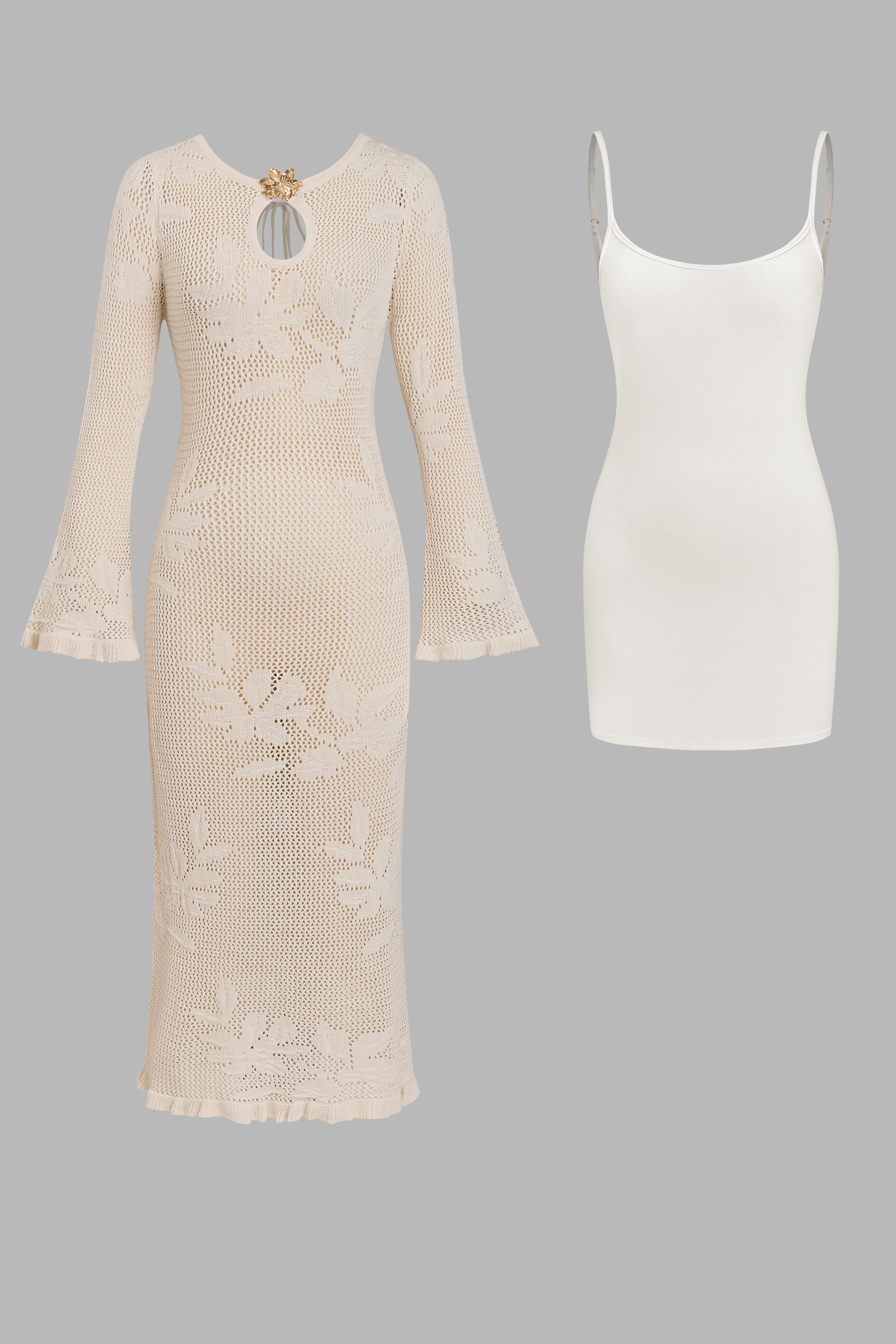 x Renee & Elisha Herbert Perfect Pairing 2-Piece Midi Dress