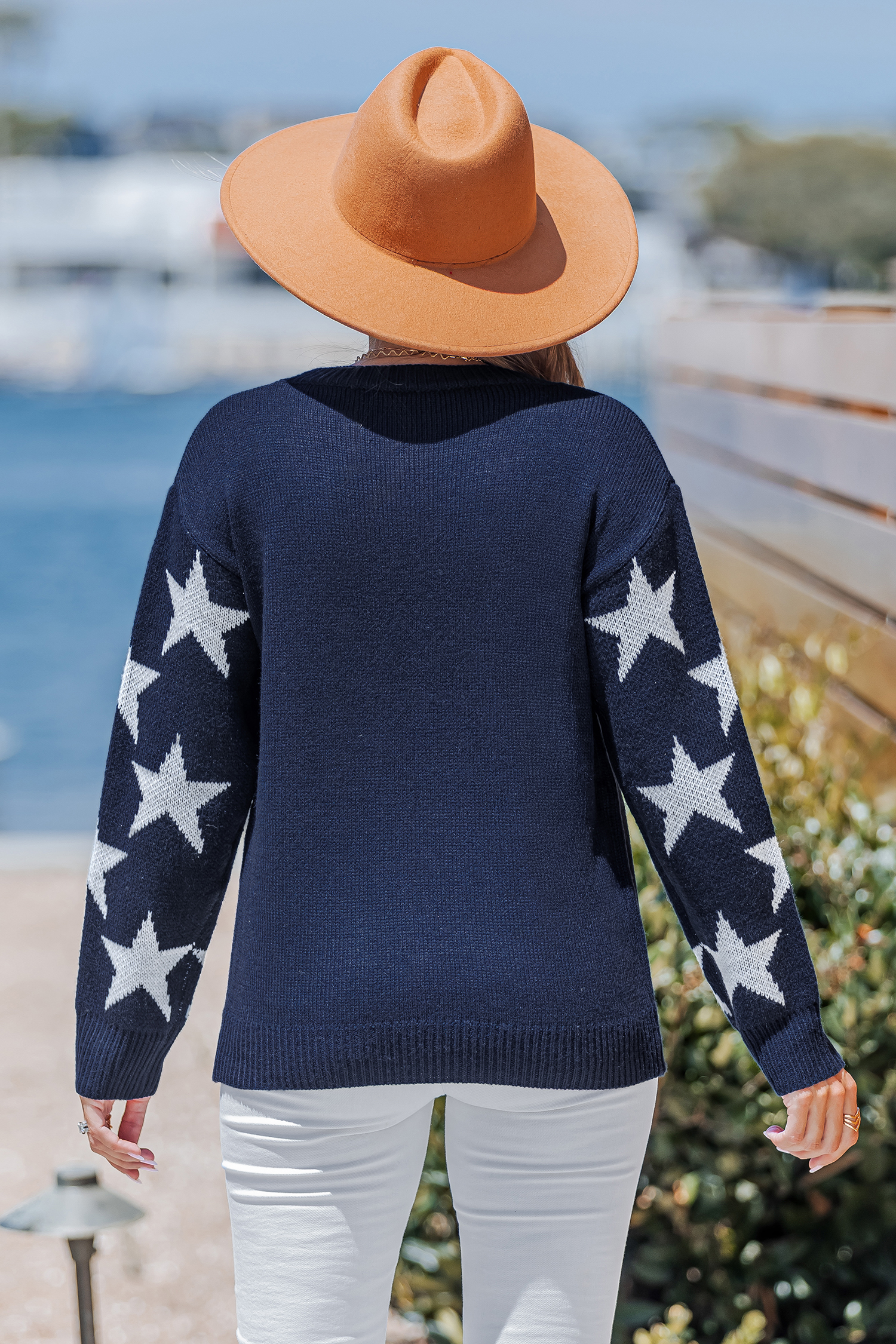 Cupshe Wish Upon A Star Blue Sweater In Blue