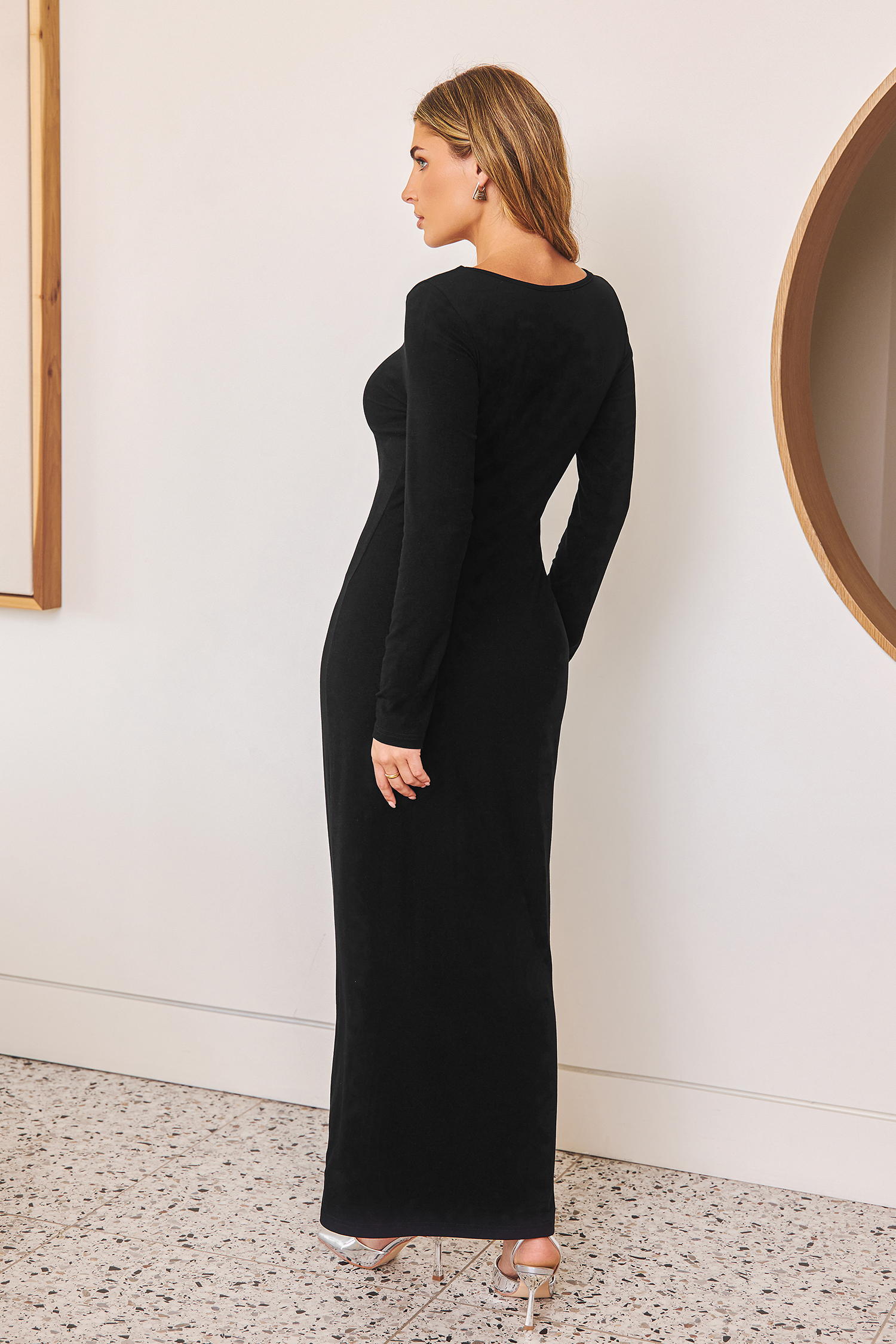 Cupshe Look Again Black Maxi Dress