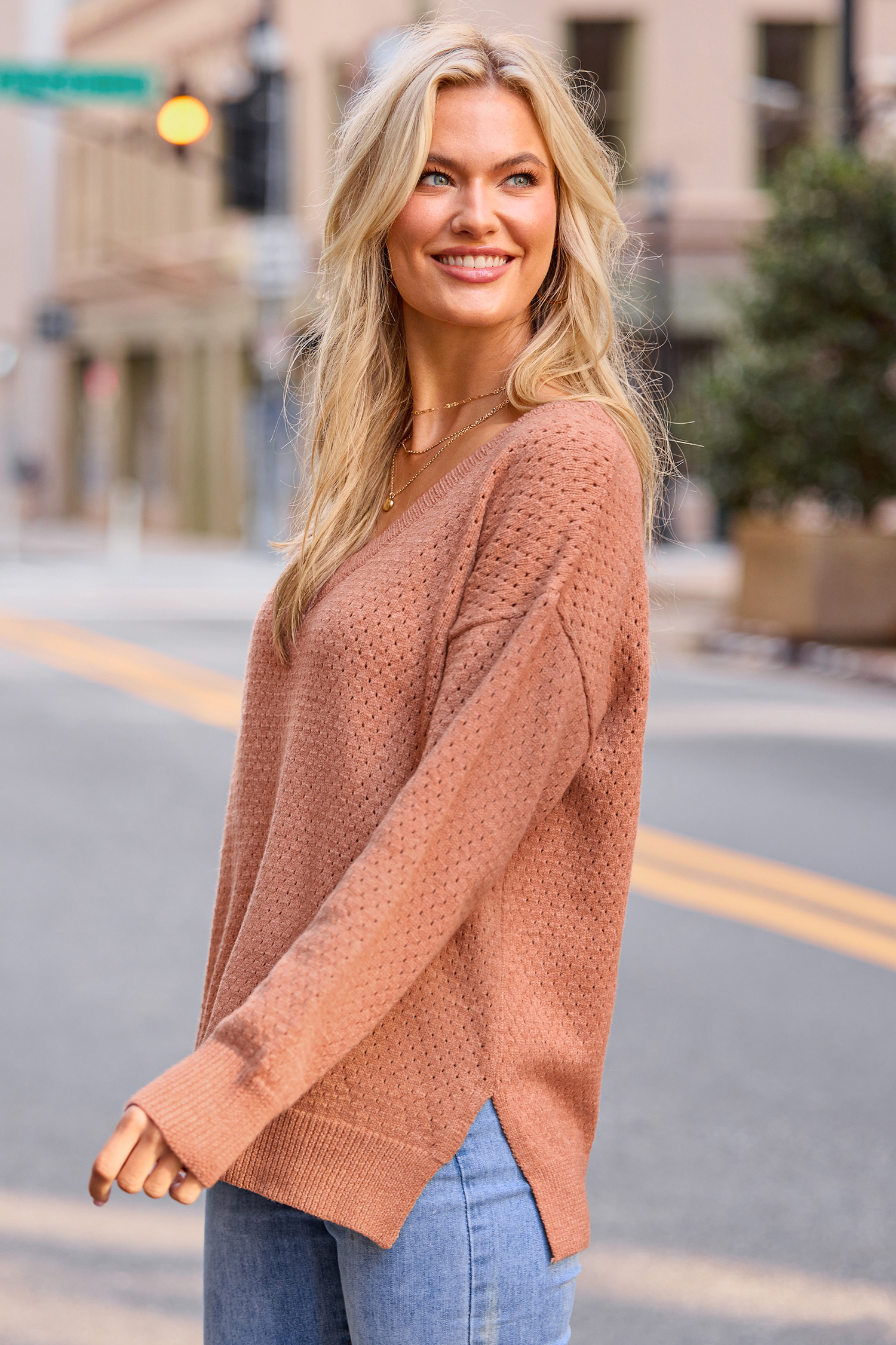 Cupshe True North Neutral Sweater In Brown