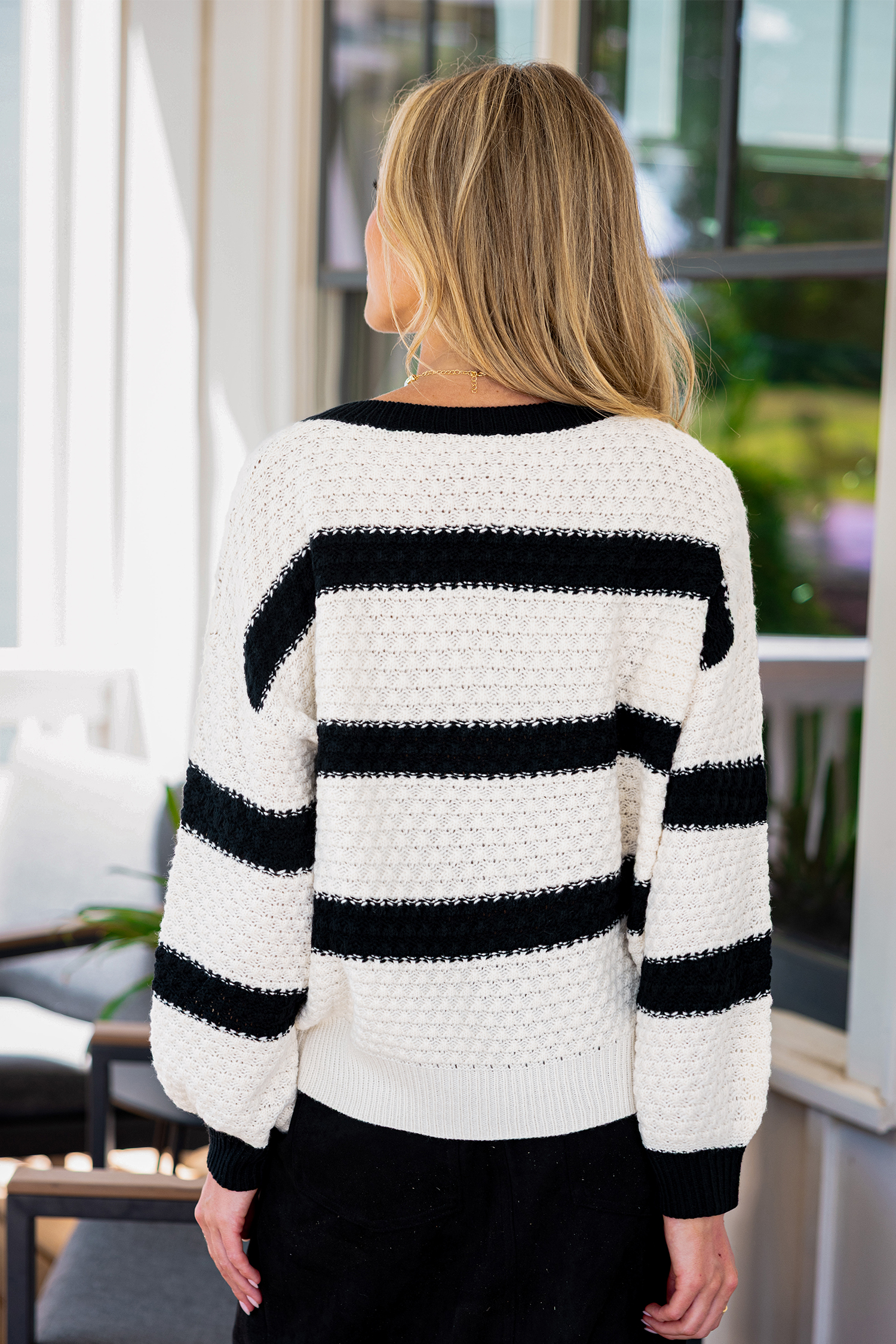 Cupshe All Good Striped Sweater