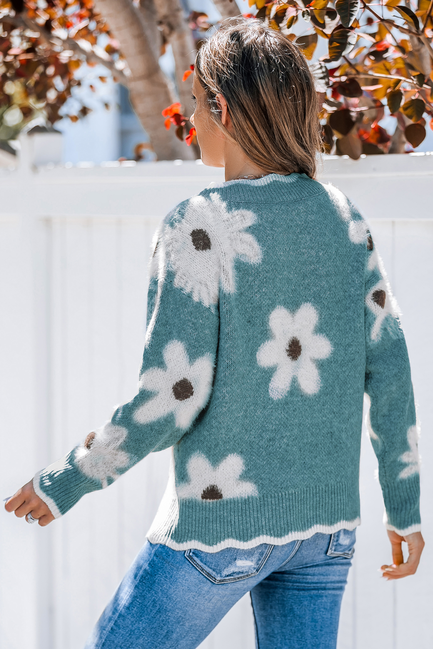 Cupshe Soft Spot Floral Sweater