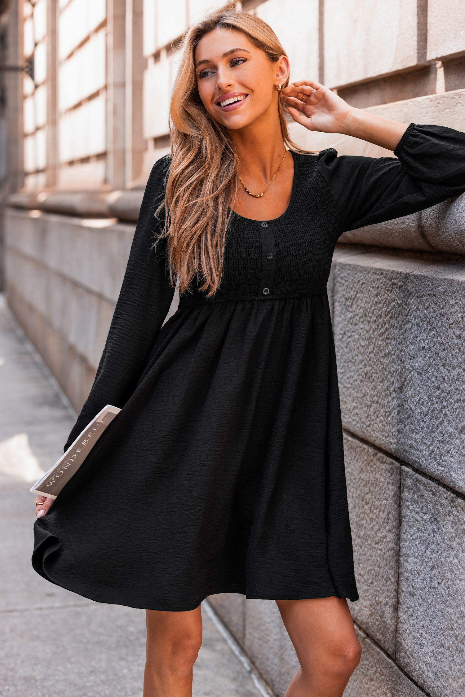 Cupshe Tried & True Black Mini Dress In Black