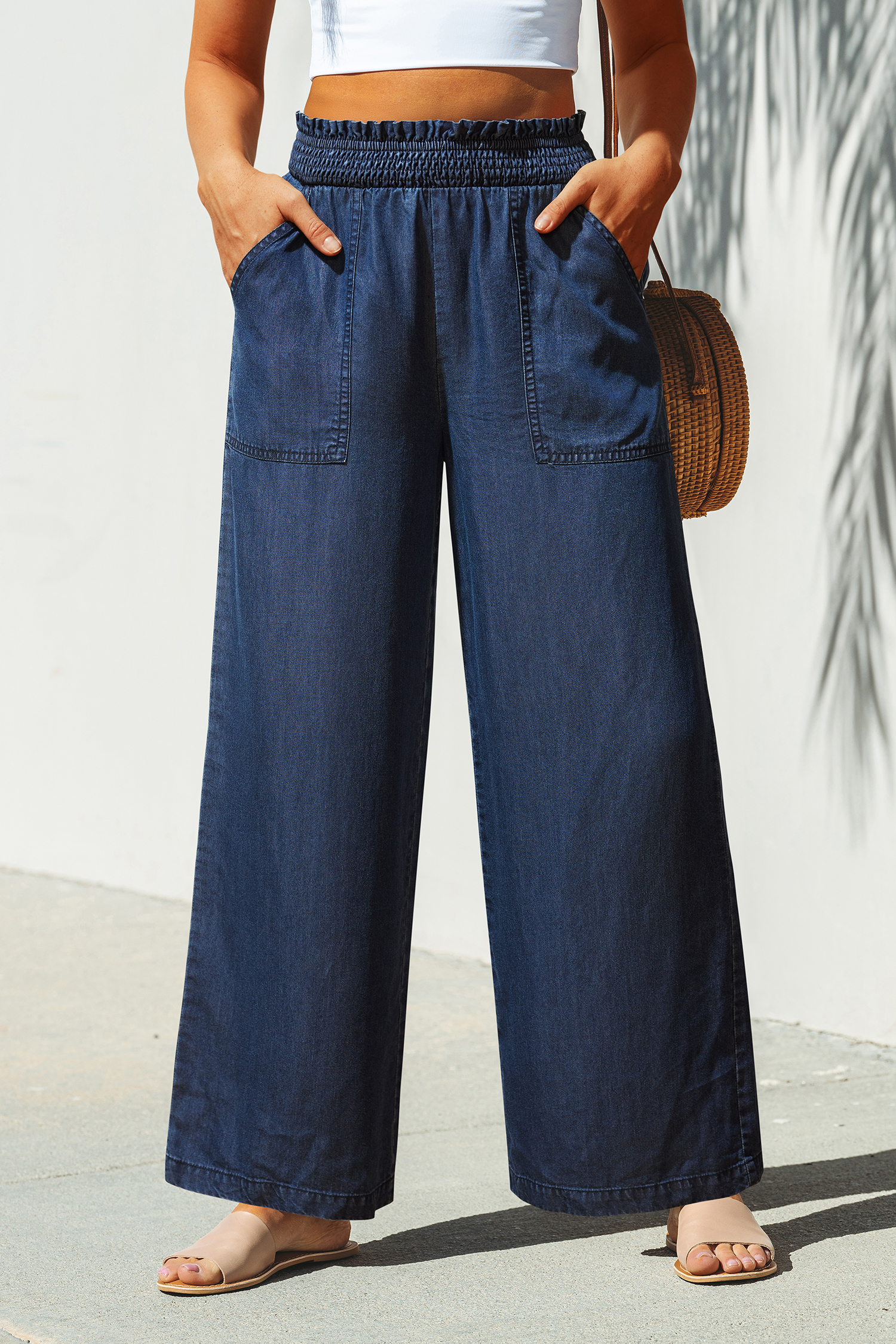 Cupshe Cozy Cut Blue Pants
