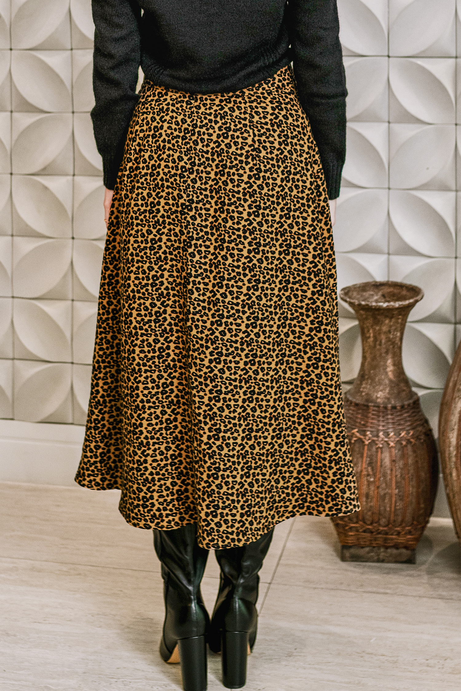Cupshe Rebel Rules Animal Print Midi Skirt