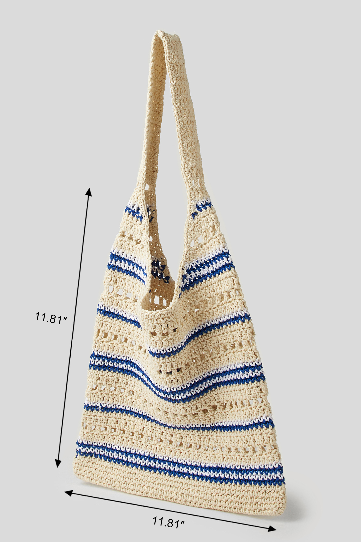 Cupshe Hit The Sand Striped Bag In Neutral