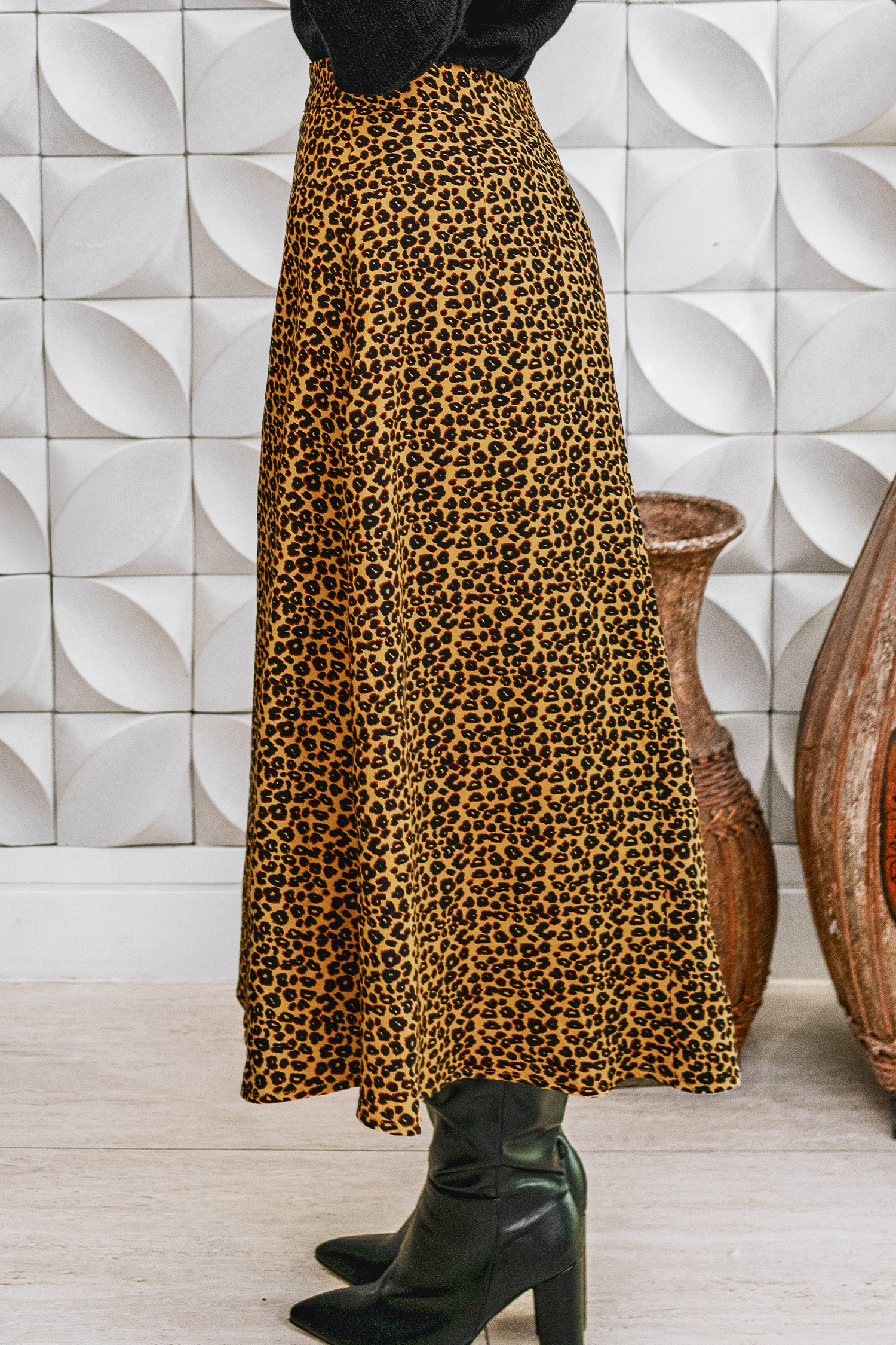 Cupshe Rebel Rules Animal Print Midi Skirt