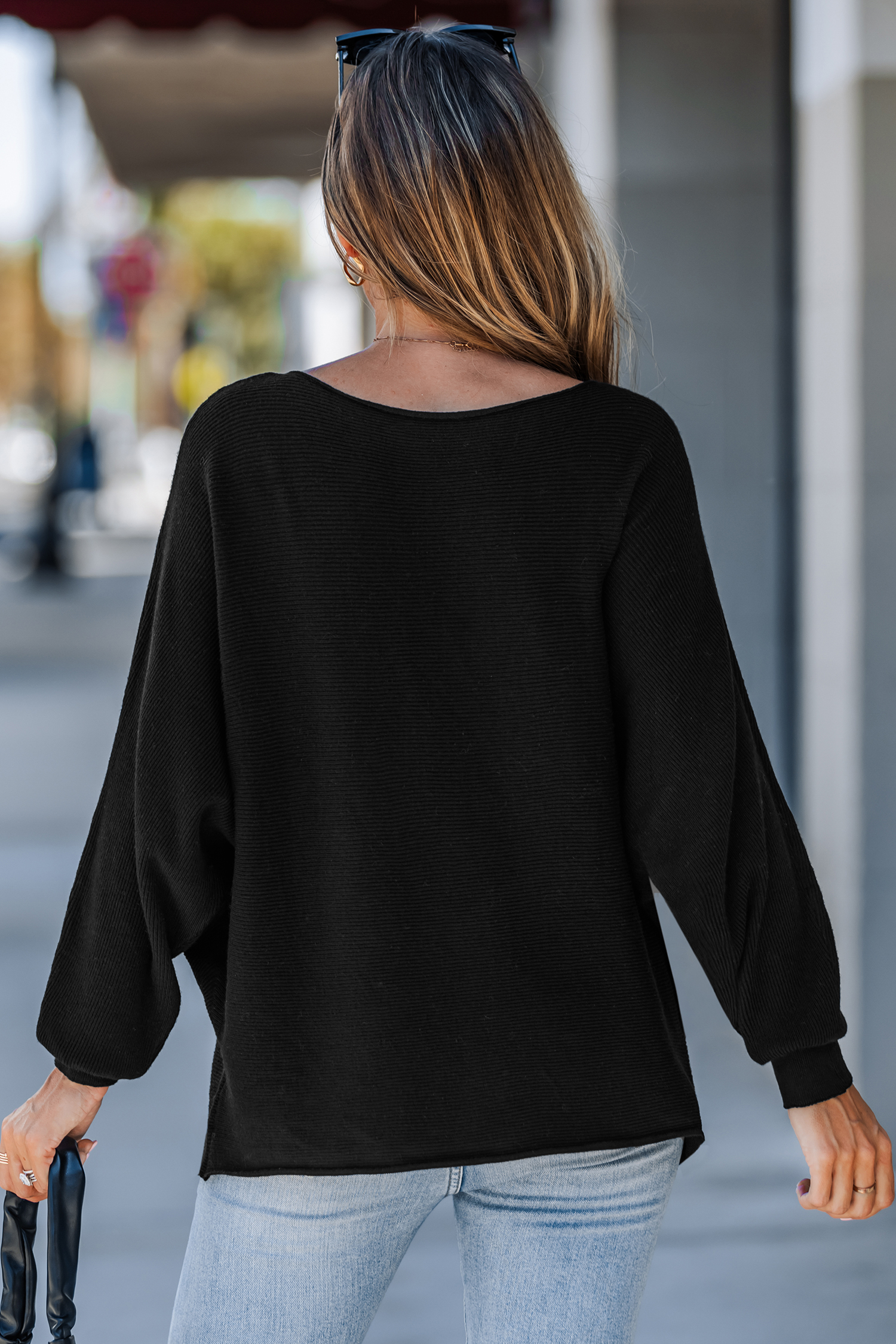 Cupshe Abstract Design Black Sweater In Black