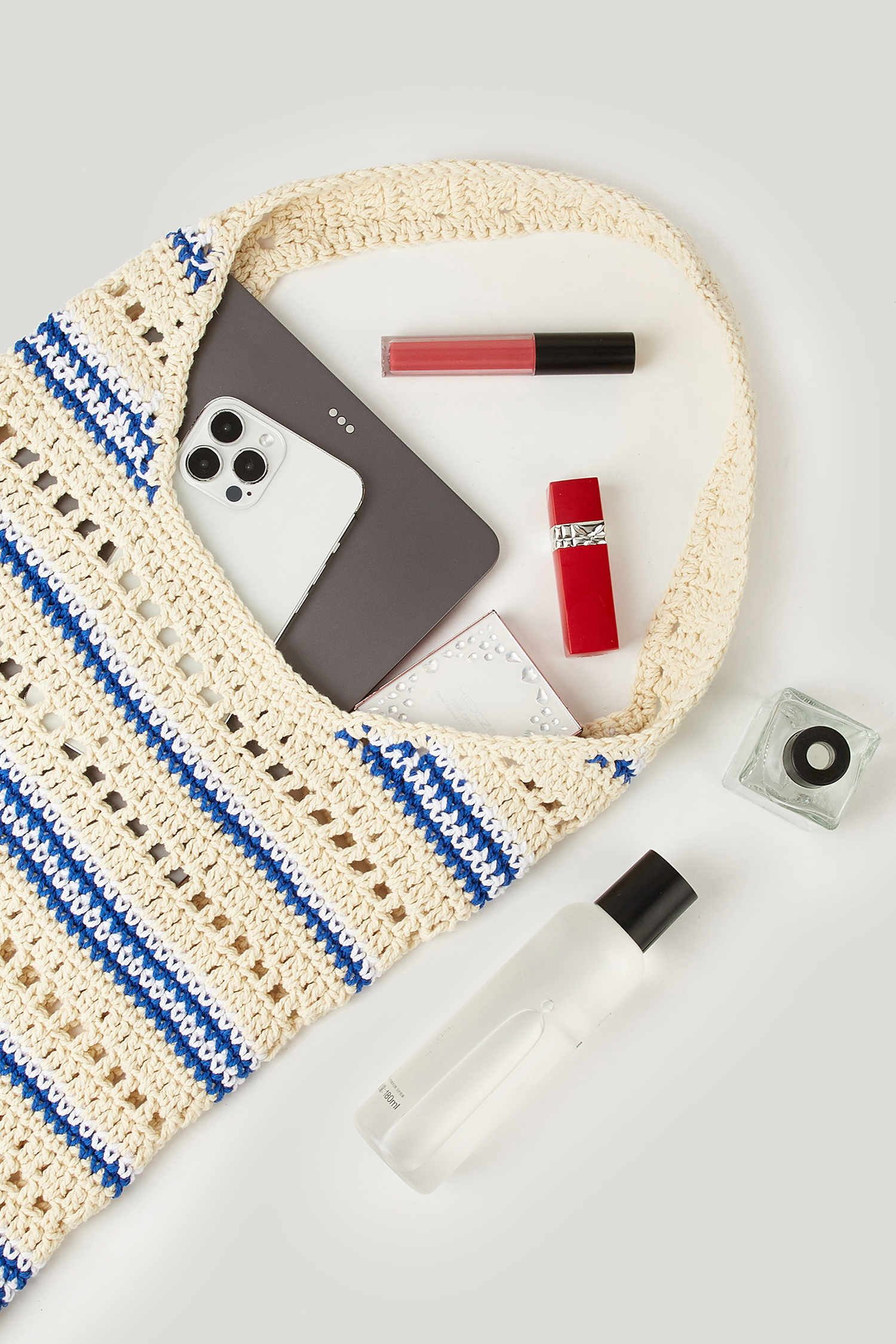 Cupshe Hit The Sand Striped Bag In Neutral