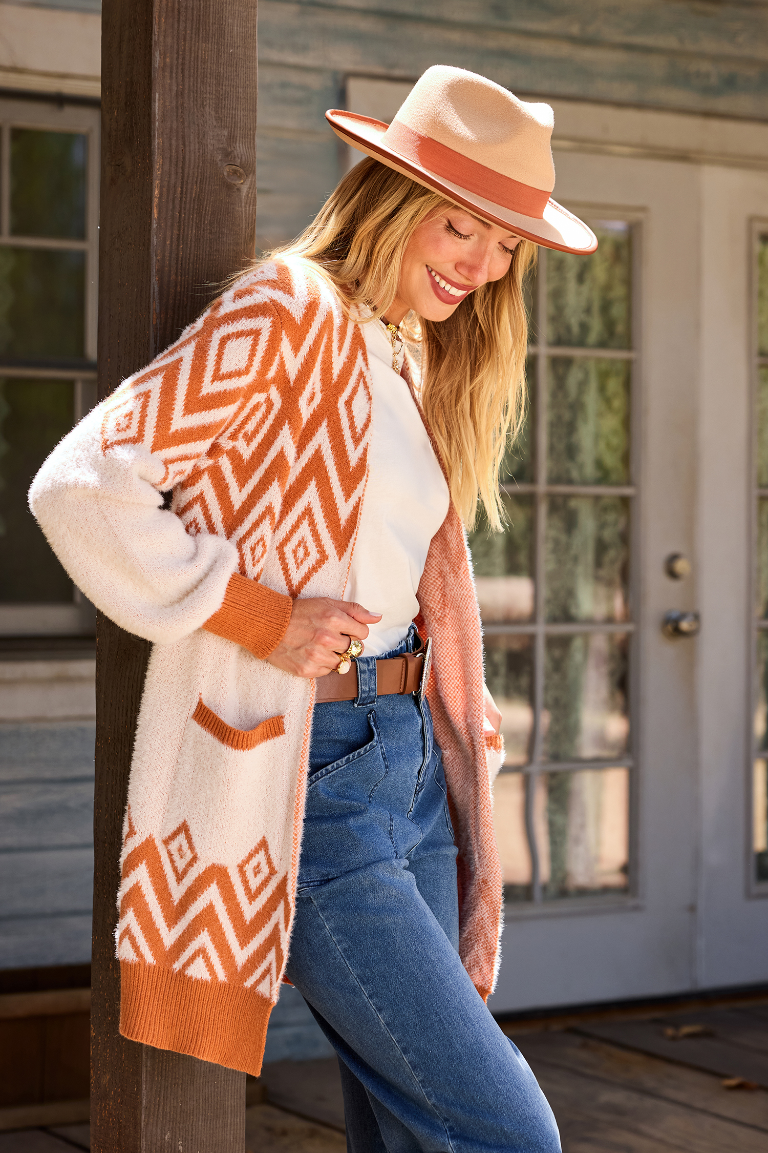 Mulled Cider Geo Cardigan