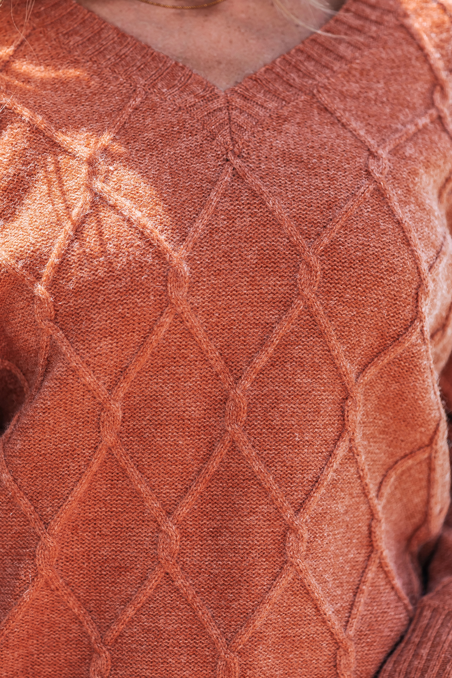 Cupshe Warm Sunset Orange Sweater