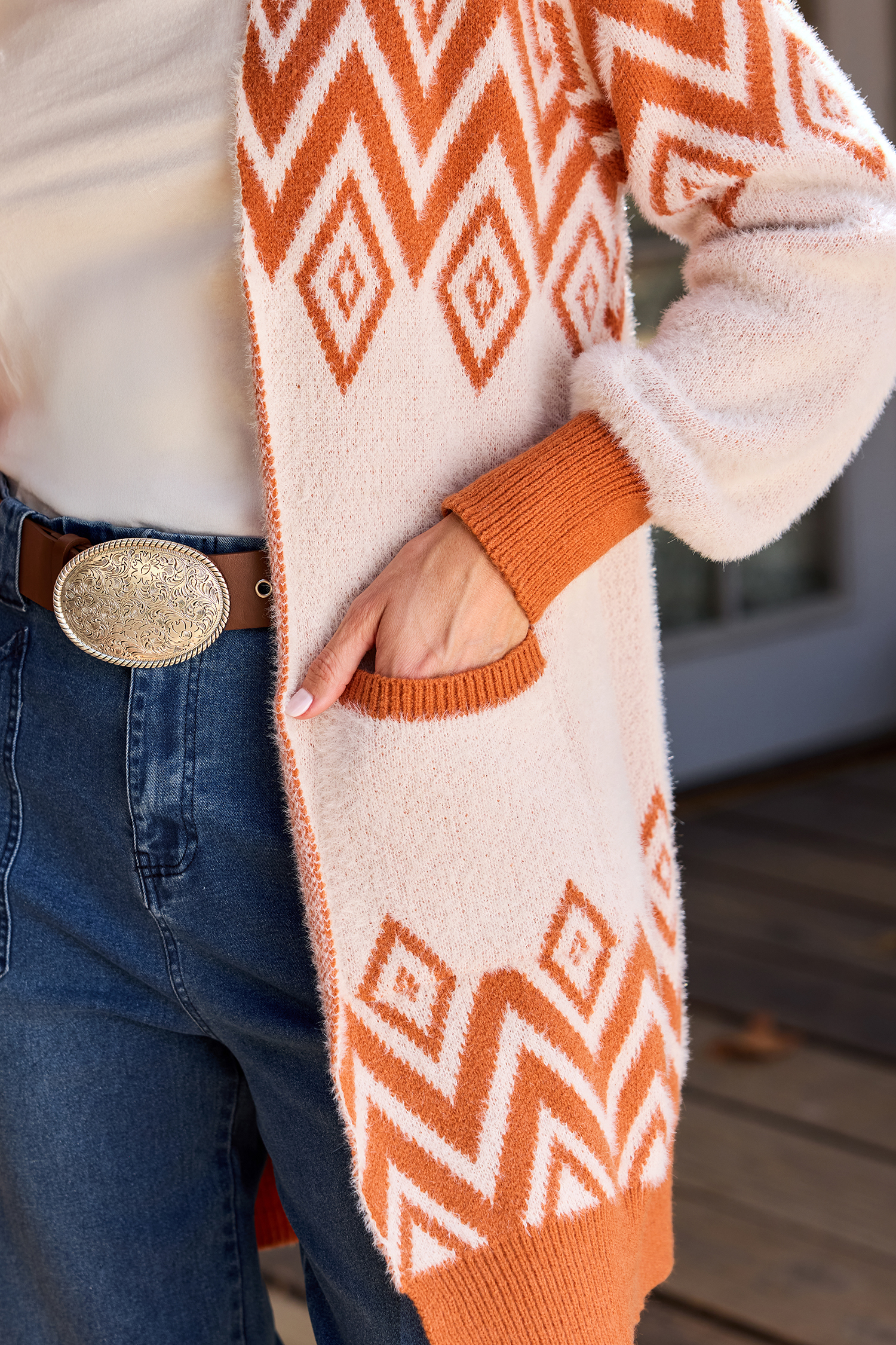 Mulled Cider Geo Cardigan
