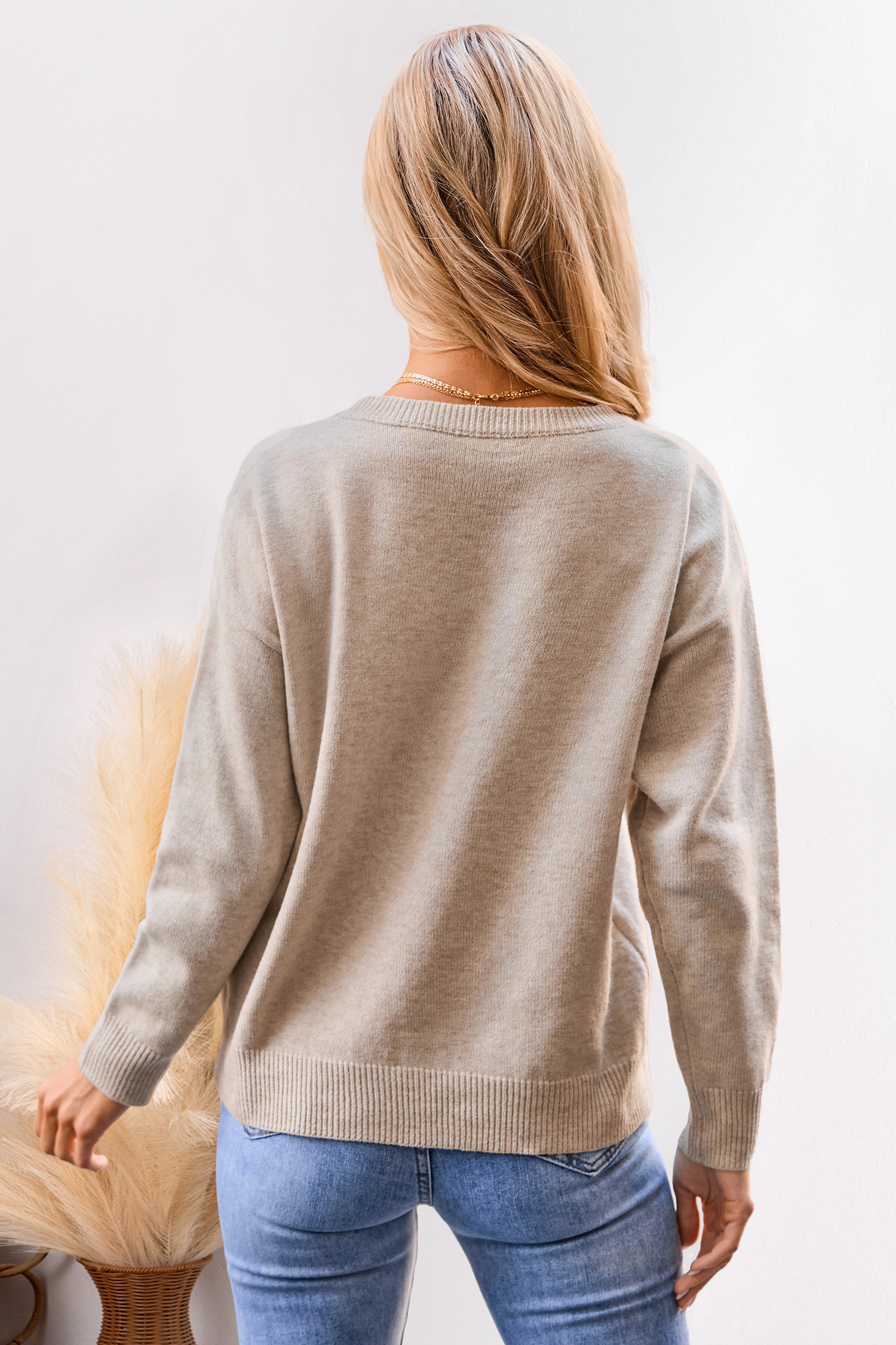 Cupshe Cozy Era Beige Sweater