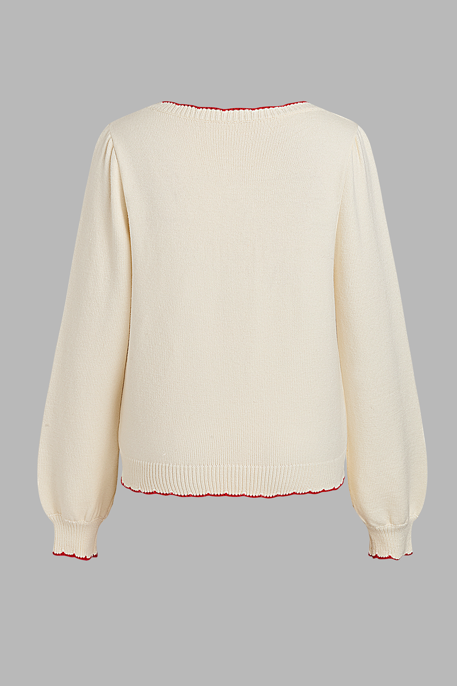 Cupshe Minimalist Cream Sweater