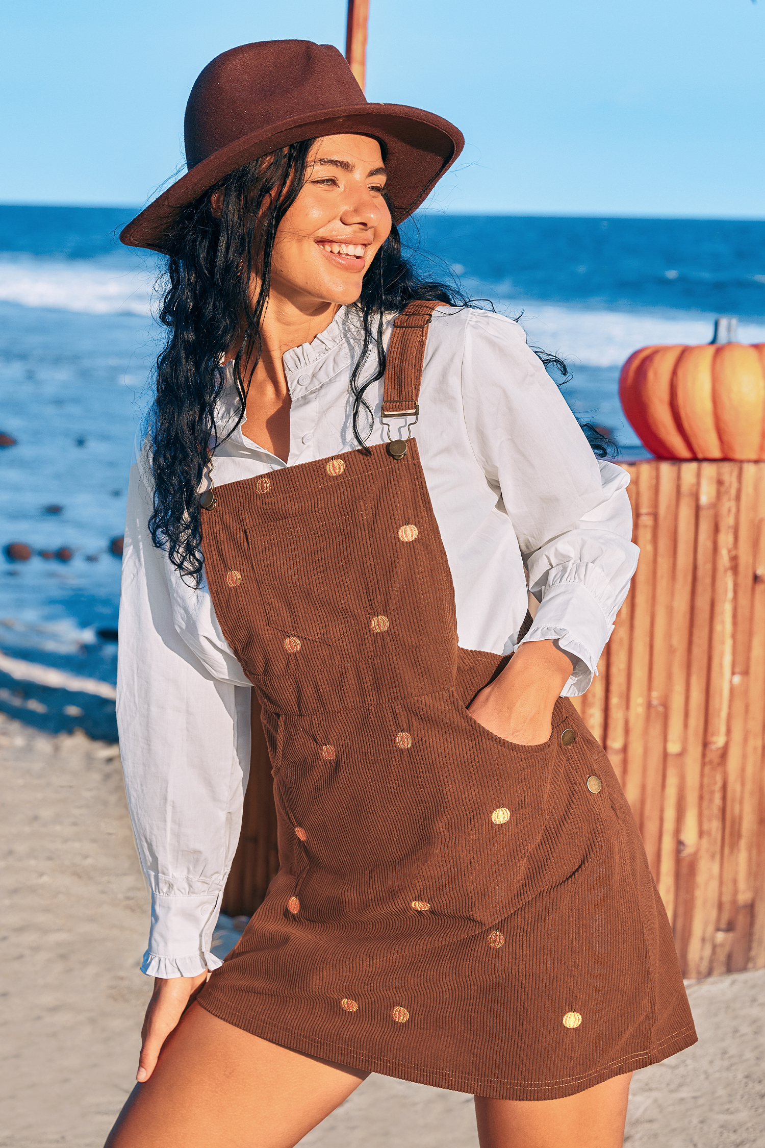 Cupshe Pumpkin Patch Brown Mini Dress In Brown
