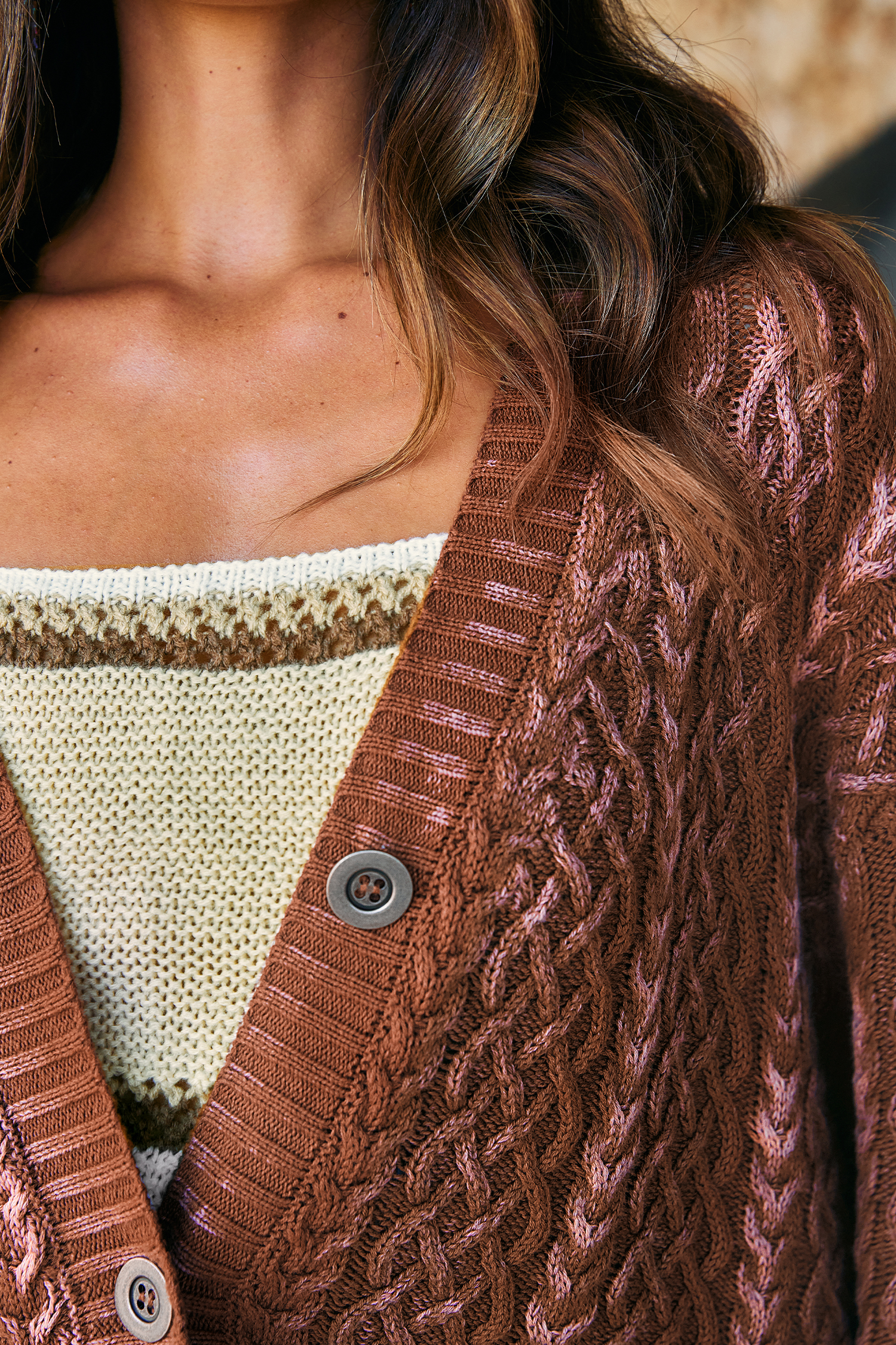 Cupshe Café Stop Brown Cardigan In Brown