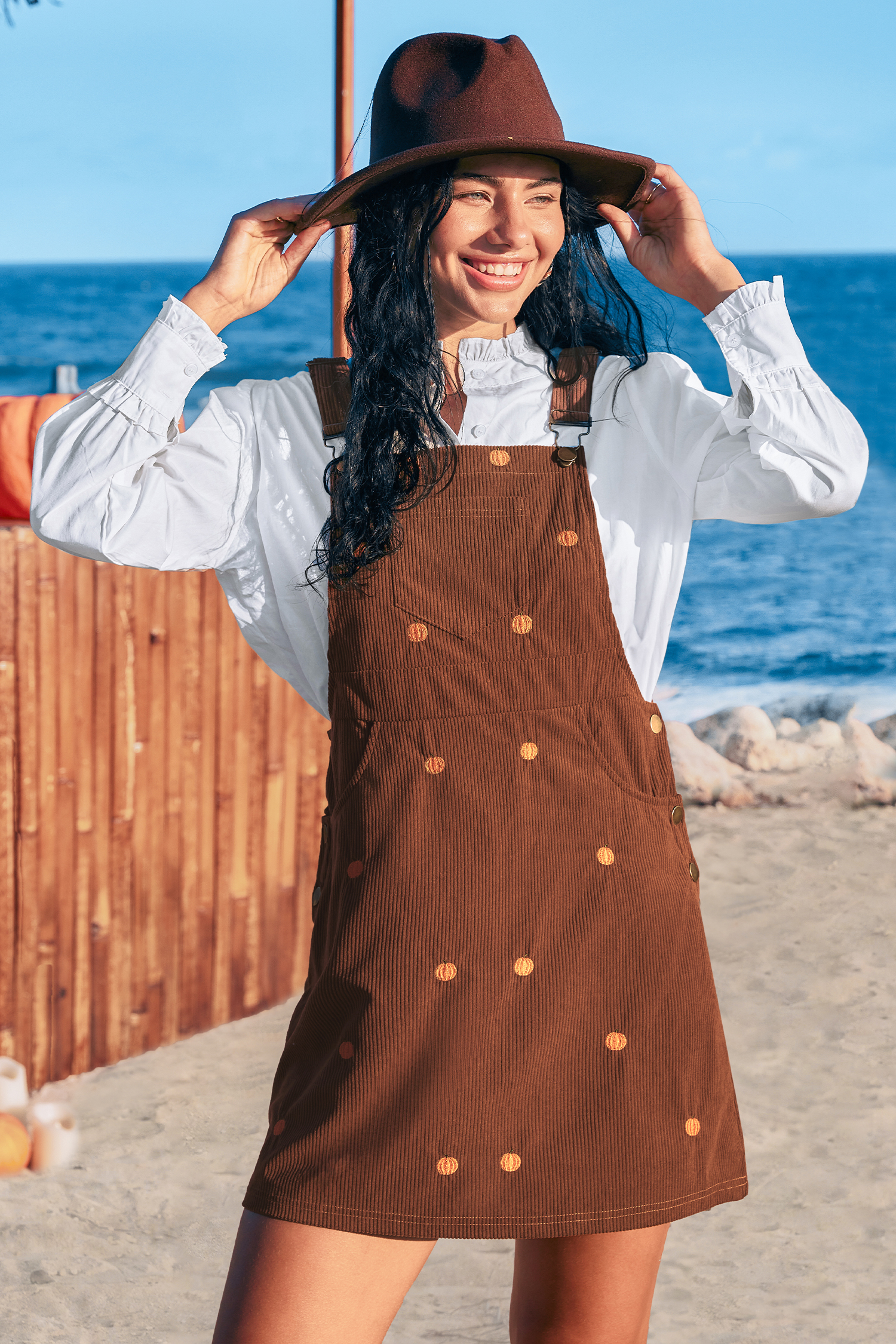 Cupshe Pumpkin Patch Brown Mini Dress In Brown