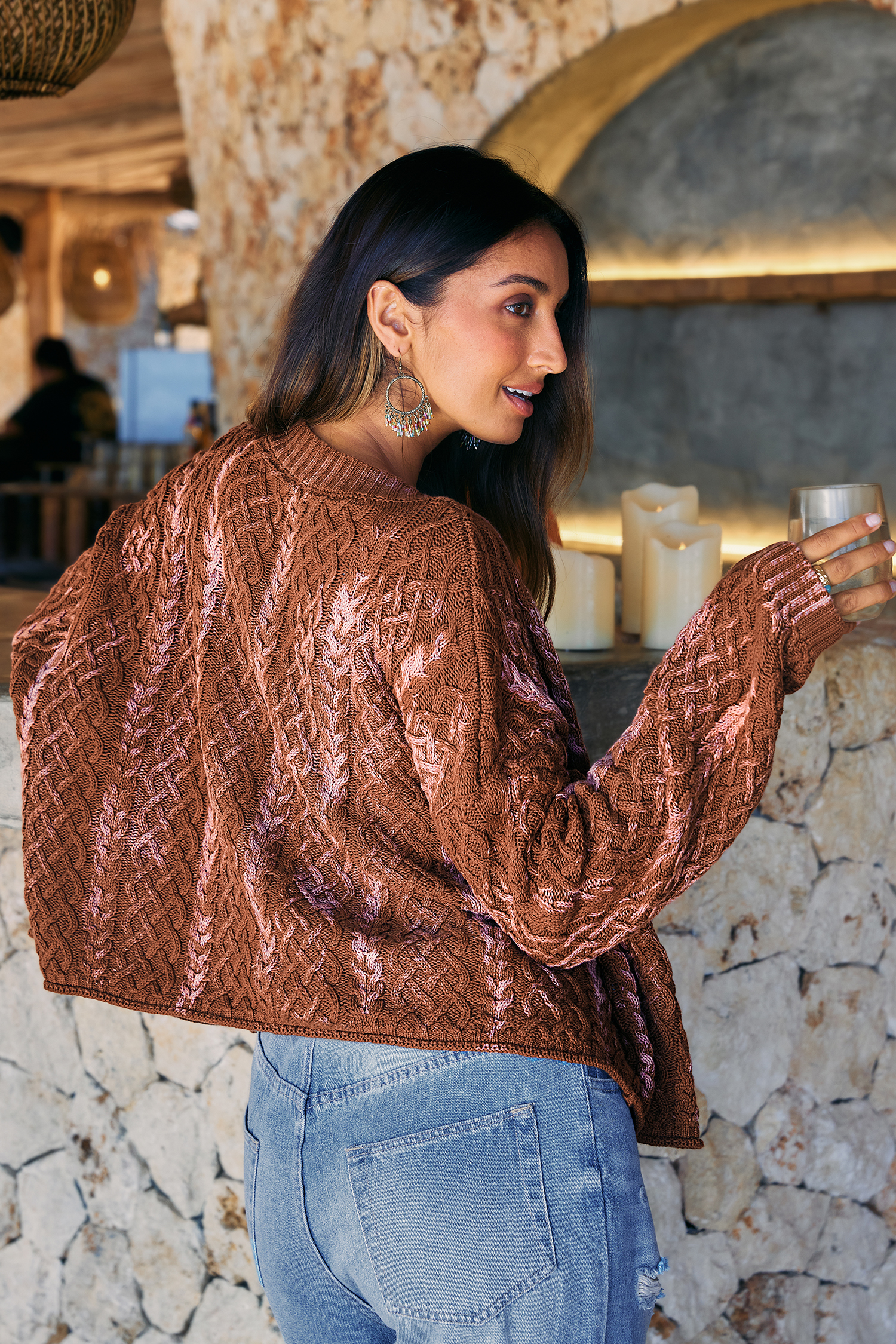 Cupshe Café Stop Brown Cardigan In Brown