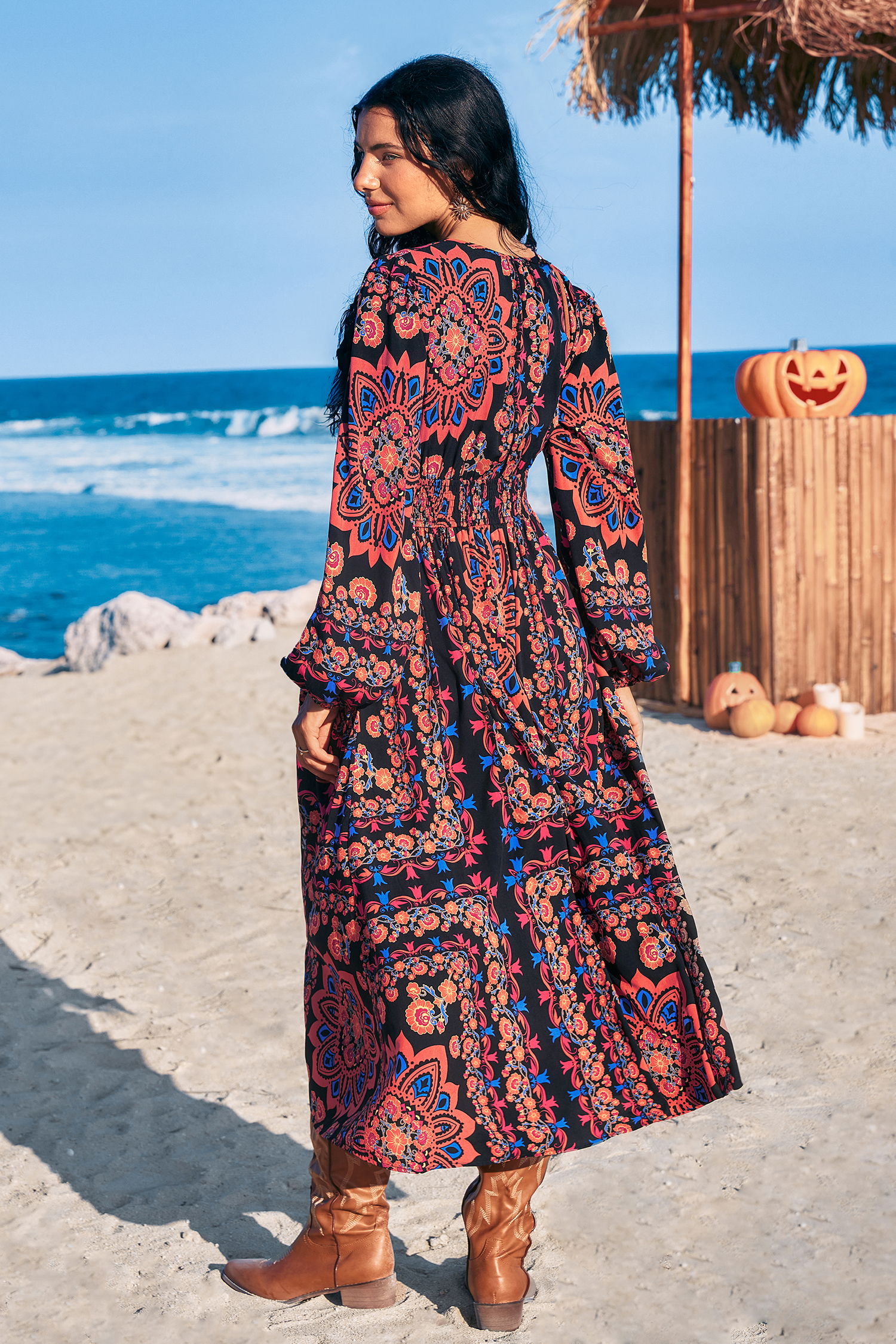 Cupshe Movie Night Floral Maxi Dress In Pink