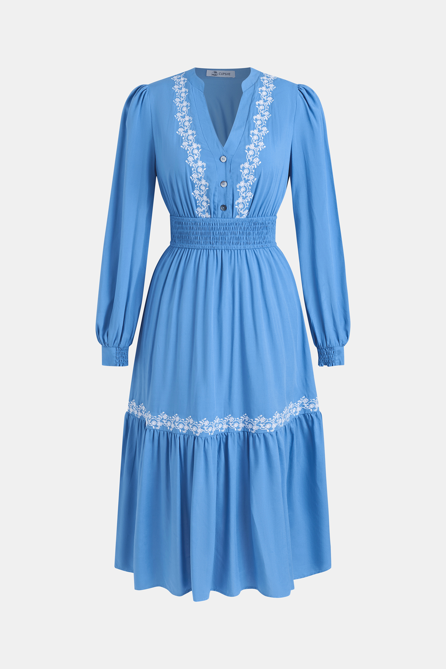 Cupshe Out Of Town Blue Midi Dress In Blue