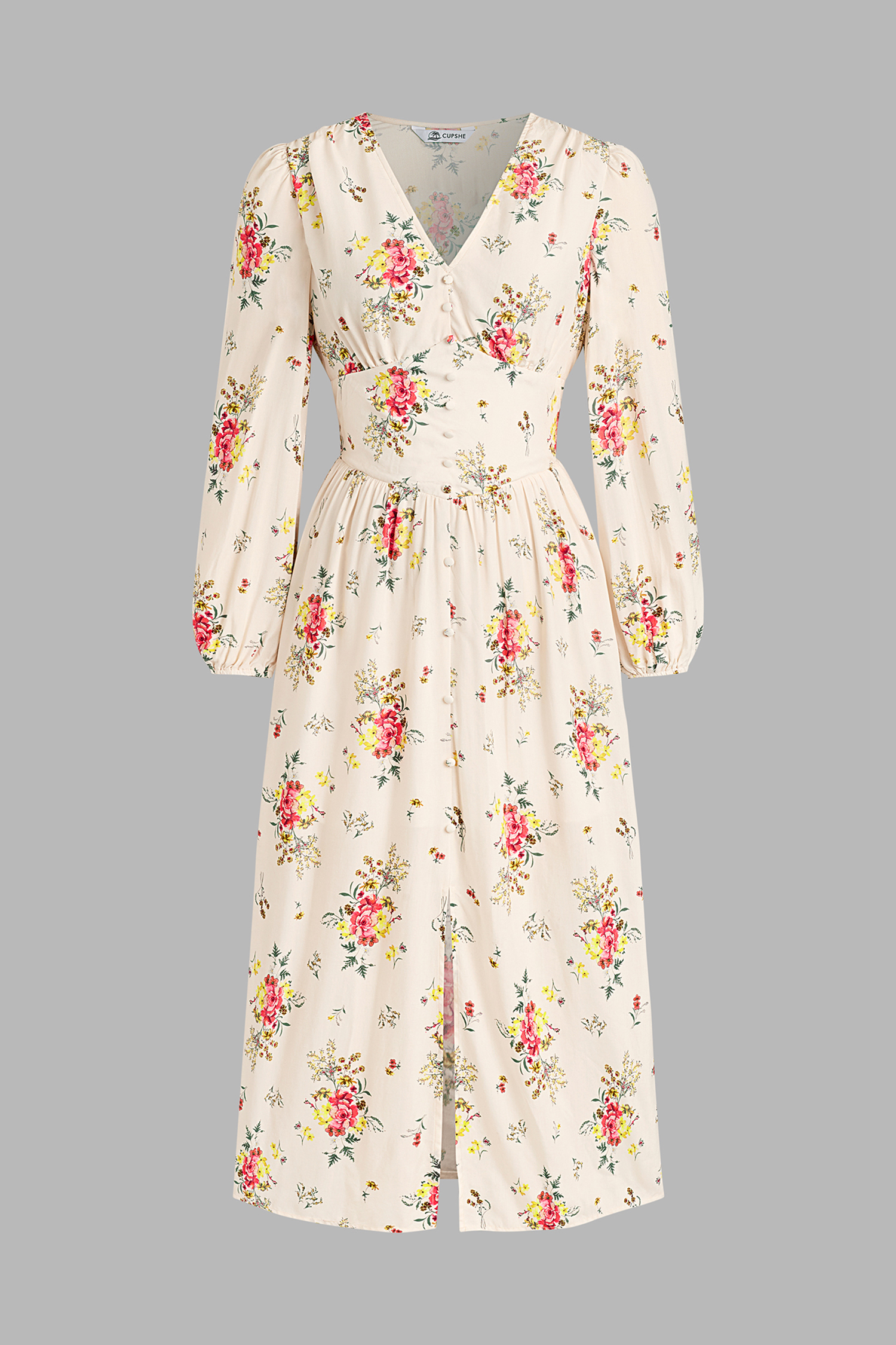 Cupshe Retro Radiance Floral Maxi Dress