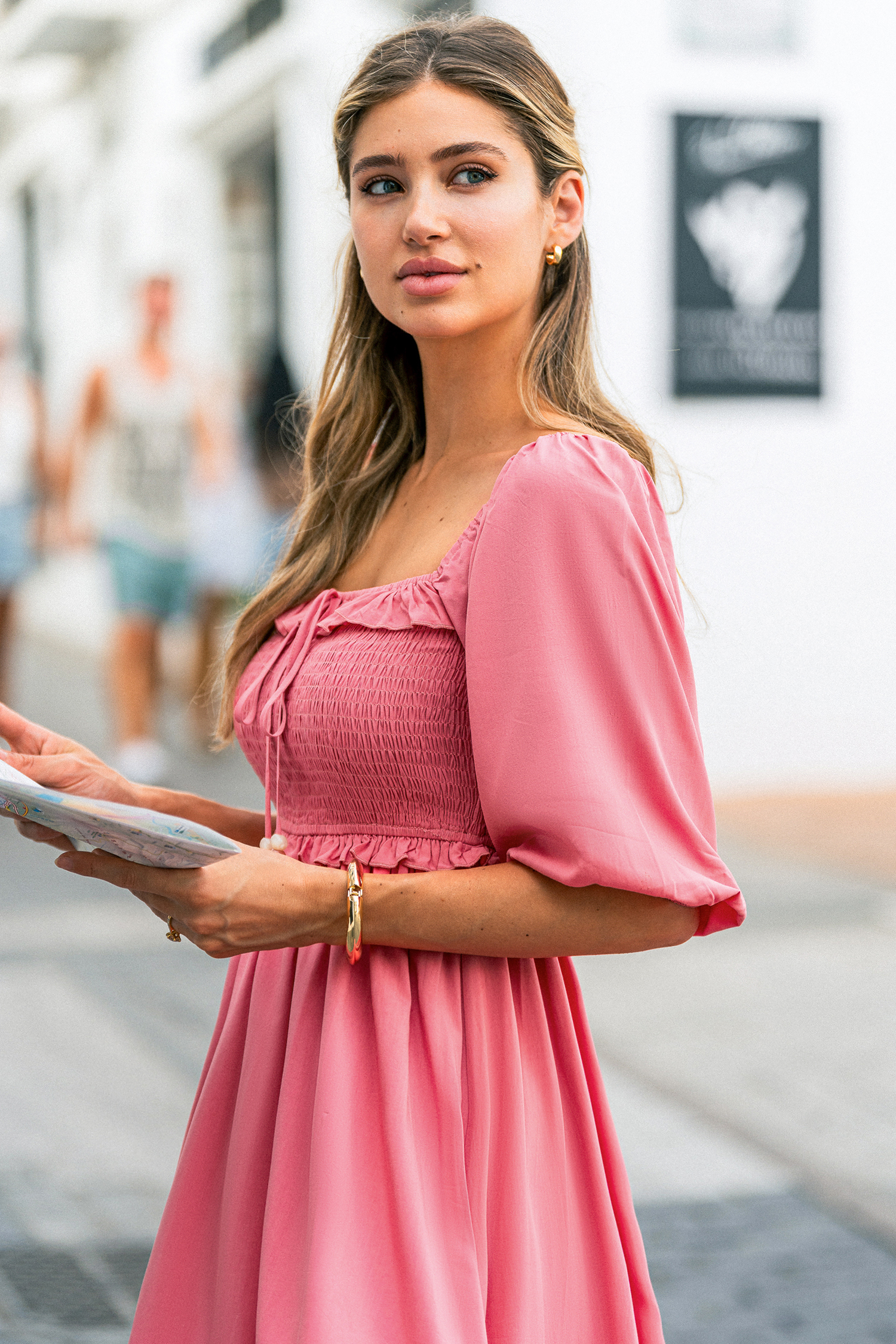 Cupshe Rose Daydream Pink Midi Dress In Pink