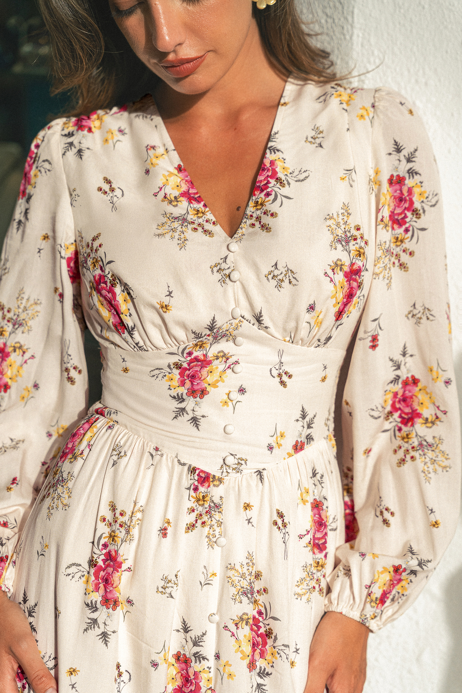 Cupshe Retro Radiance Floral Maxi Dress