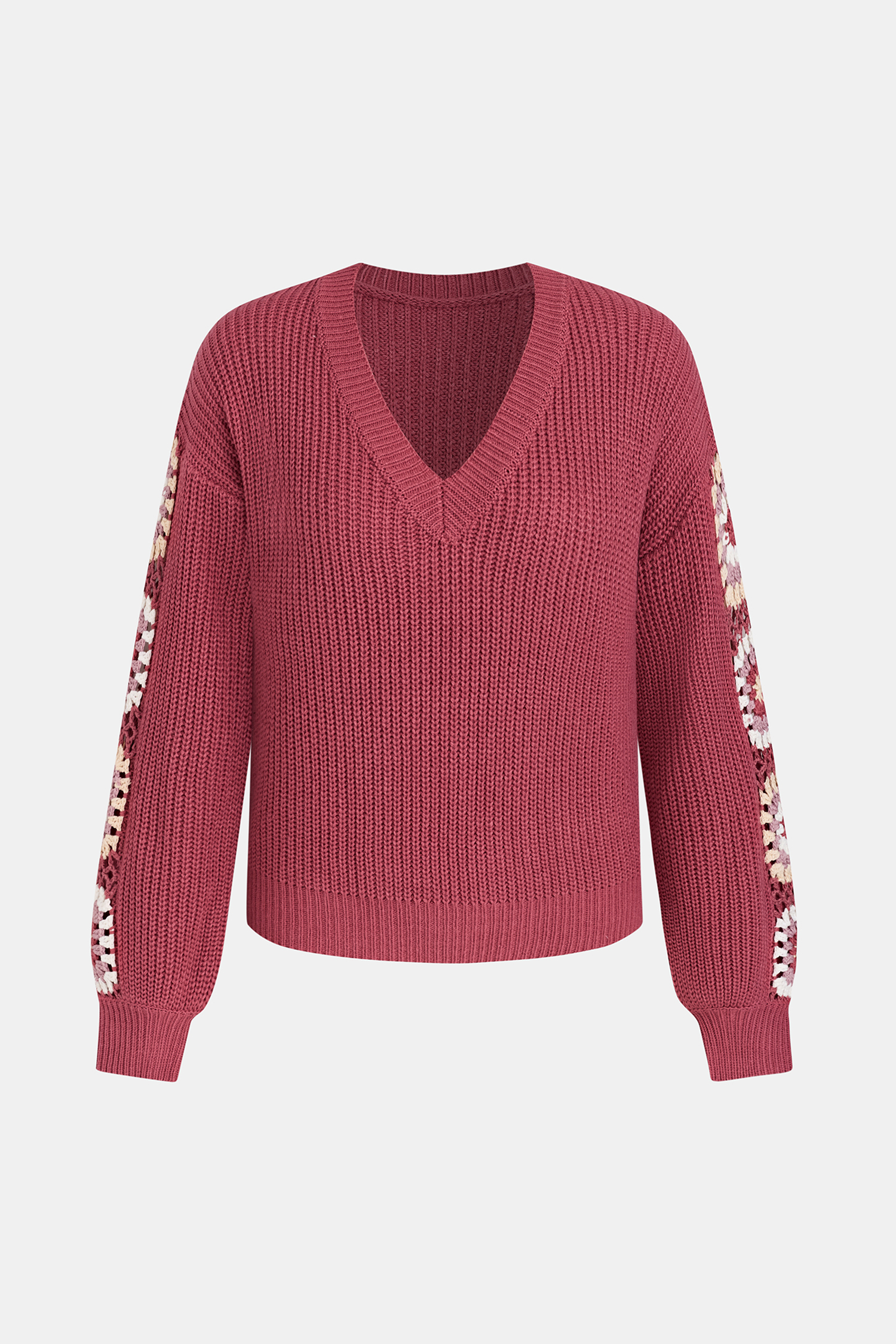 Cupshe Wildflower Crochet Pink Sweater In Pink