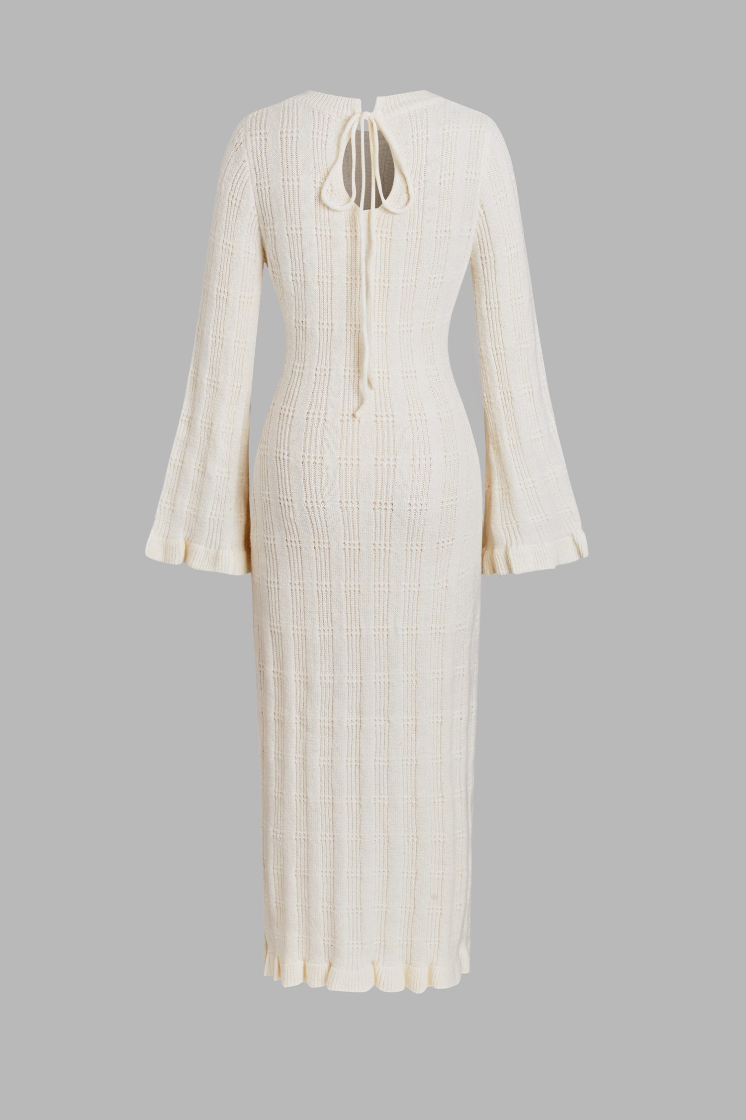 Cozy Charm Beige Maxi Sweater Dress