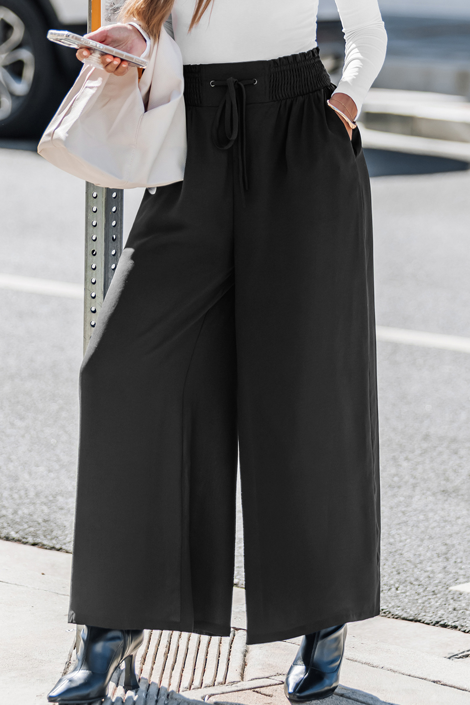 Tailored Flow Black Pants