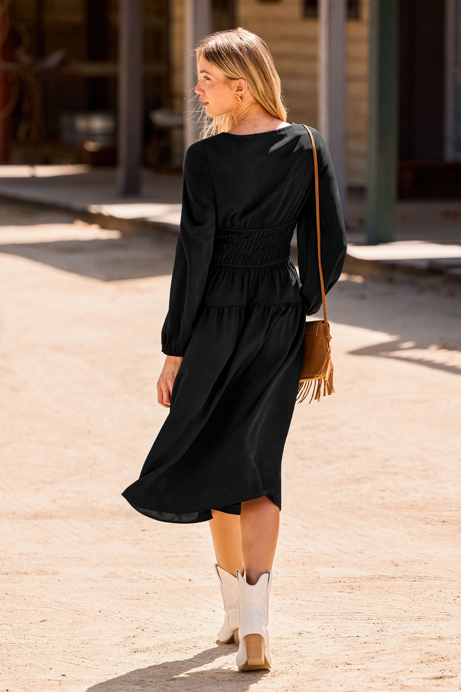 Cupshe Daisy Chain Black Maxi Dress In Black