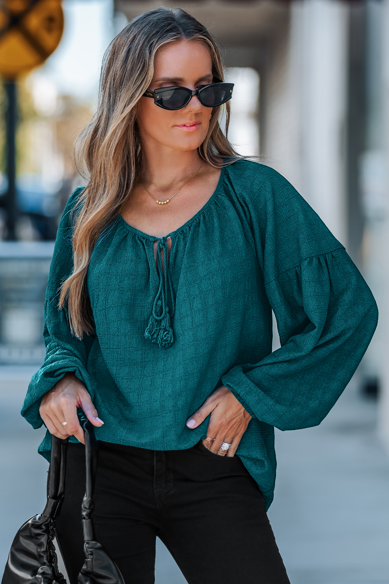 Cupshe Willow Way Teal Top In Green
